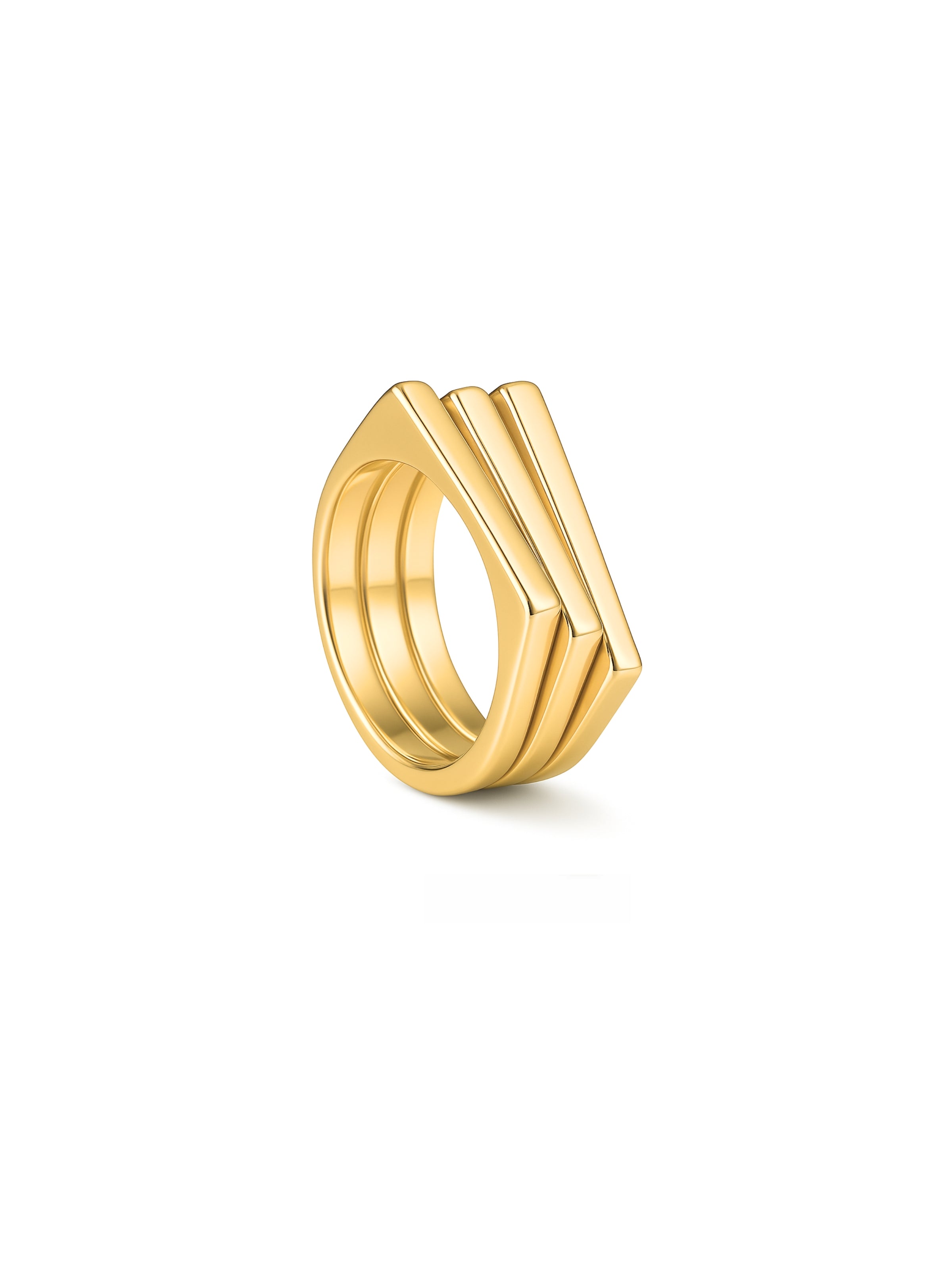 Anel Triplo - Dourado