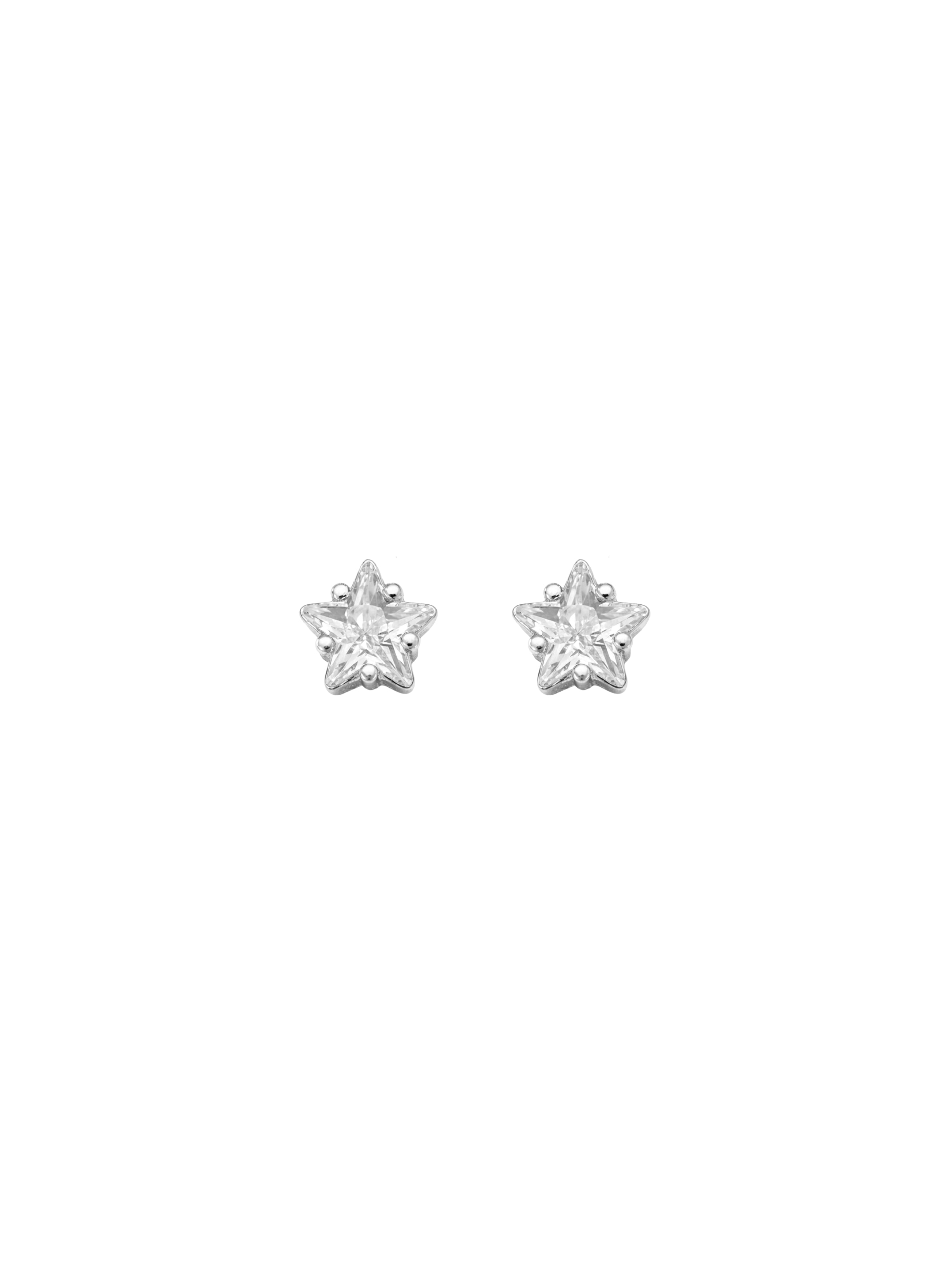 Brinco Estrela Cristal - Prata 925