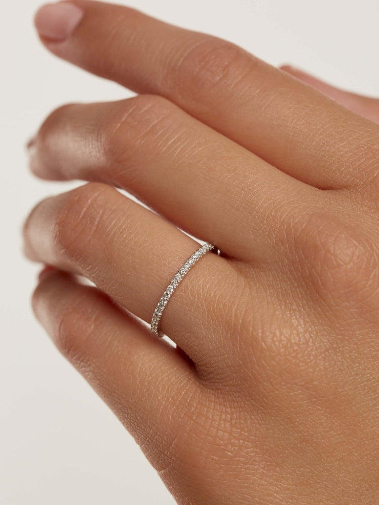 Anel Cravejado - Prata 925