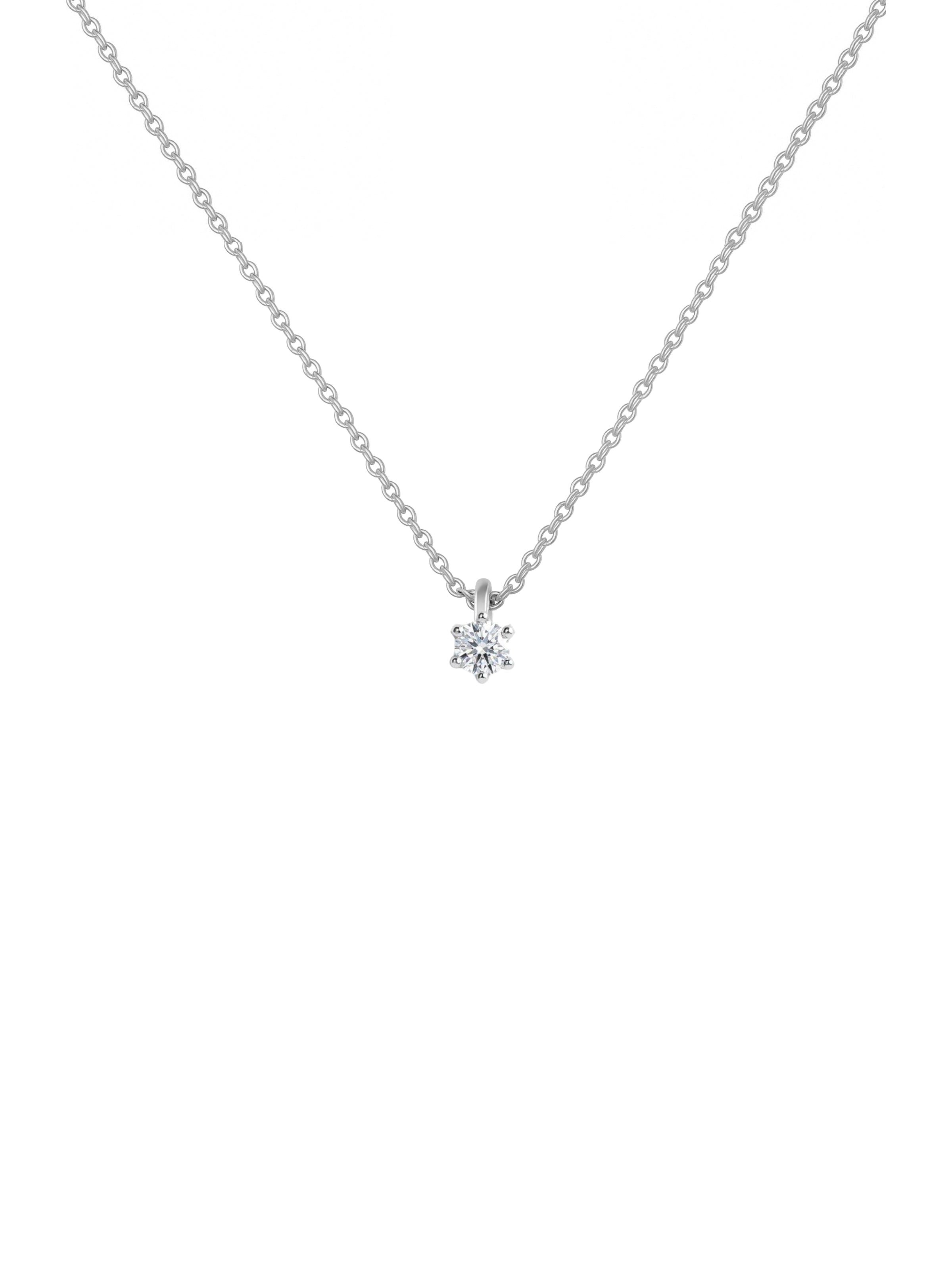Colar Mini Solitário com Garras - Prata 925