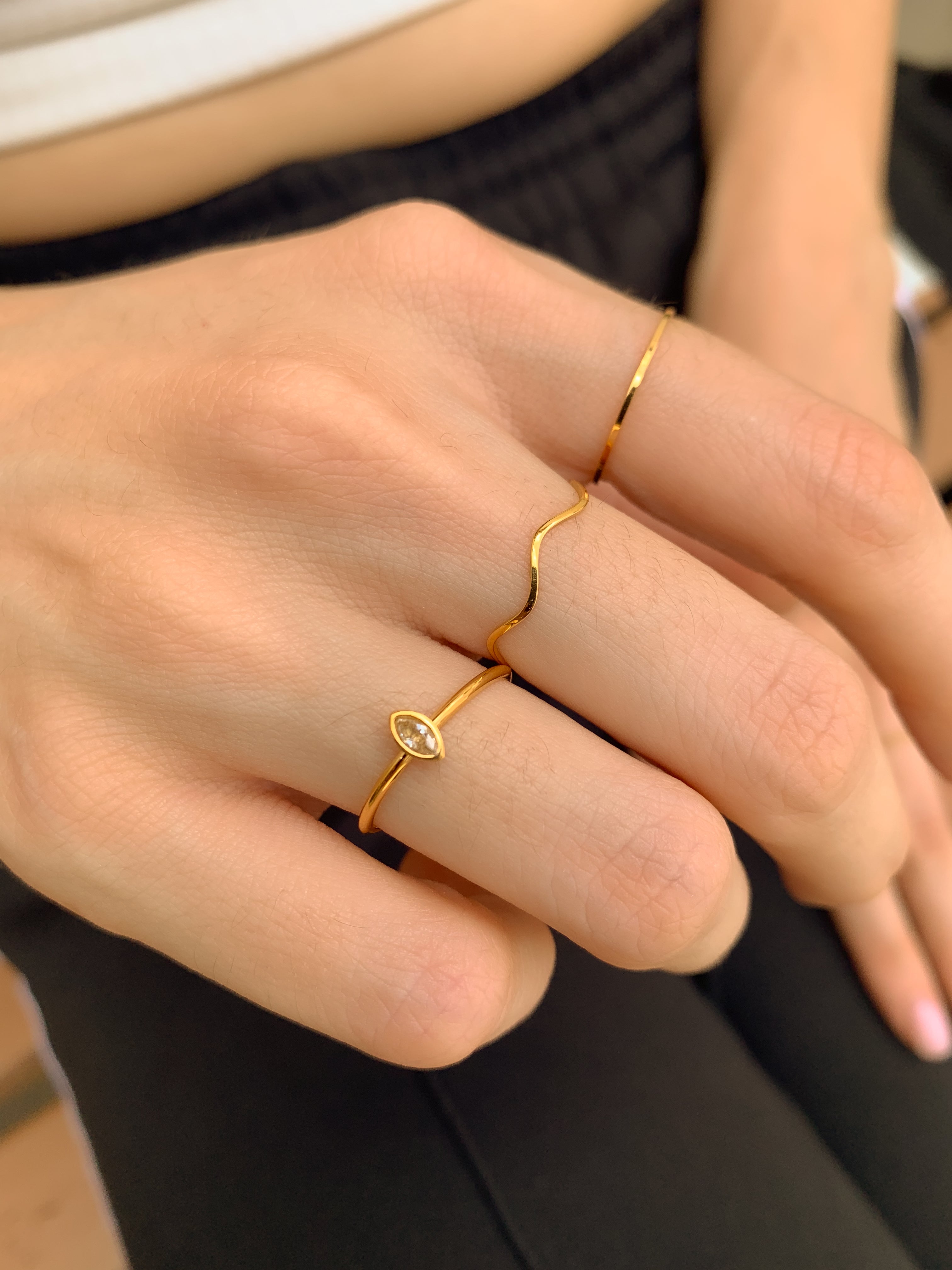 Anel Diamond - Dourado