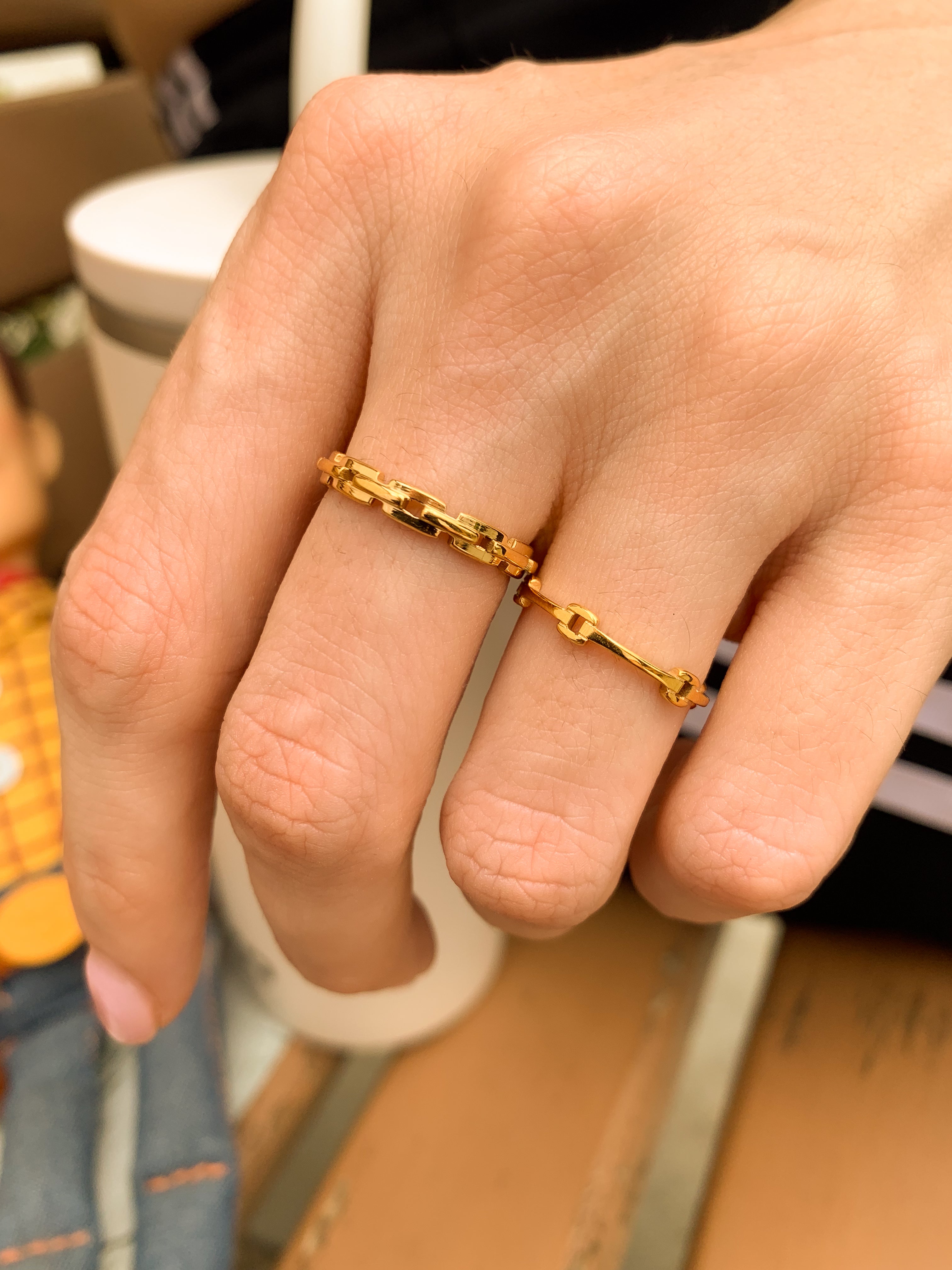 Anel Corrente Fina - Dourada