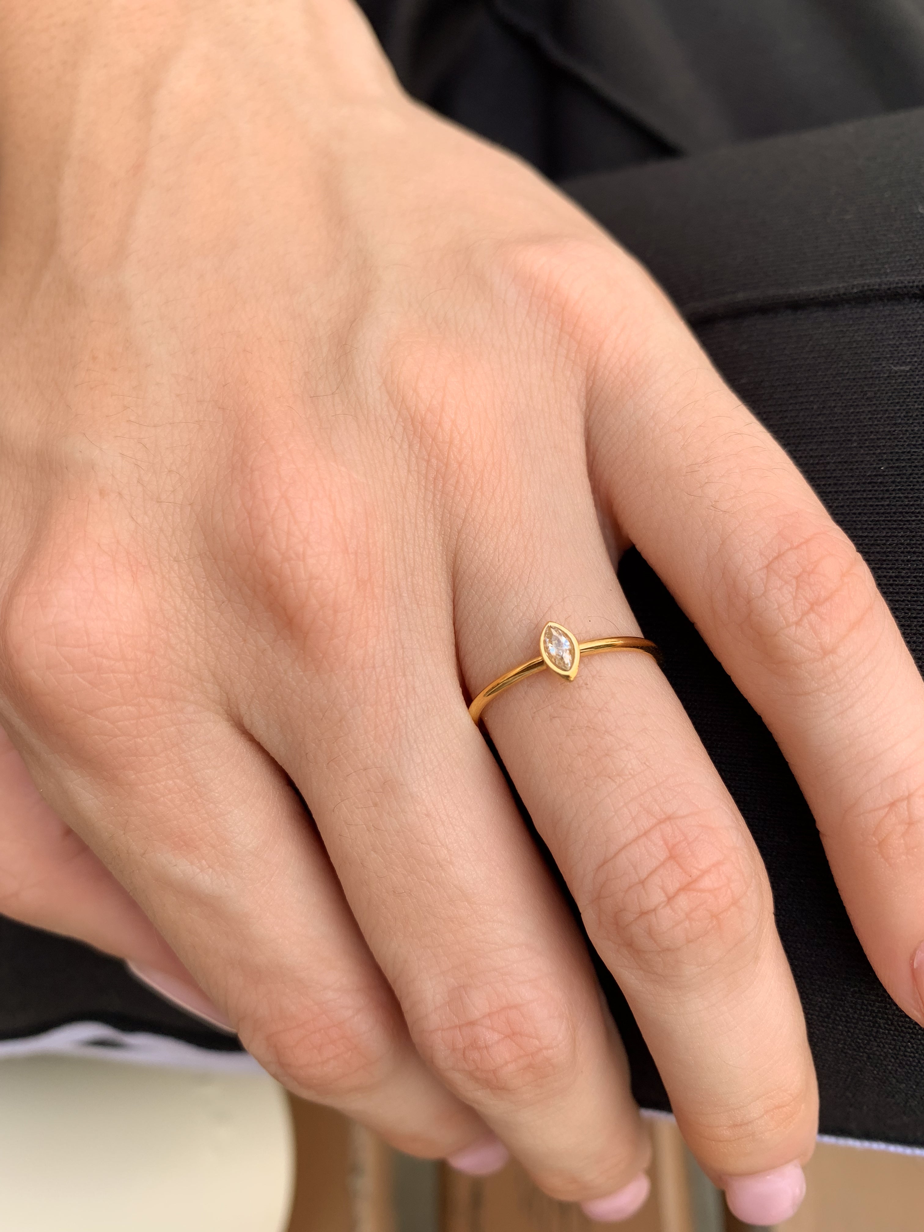 Anel Diamond - Dourado