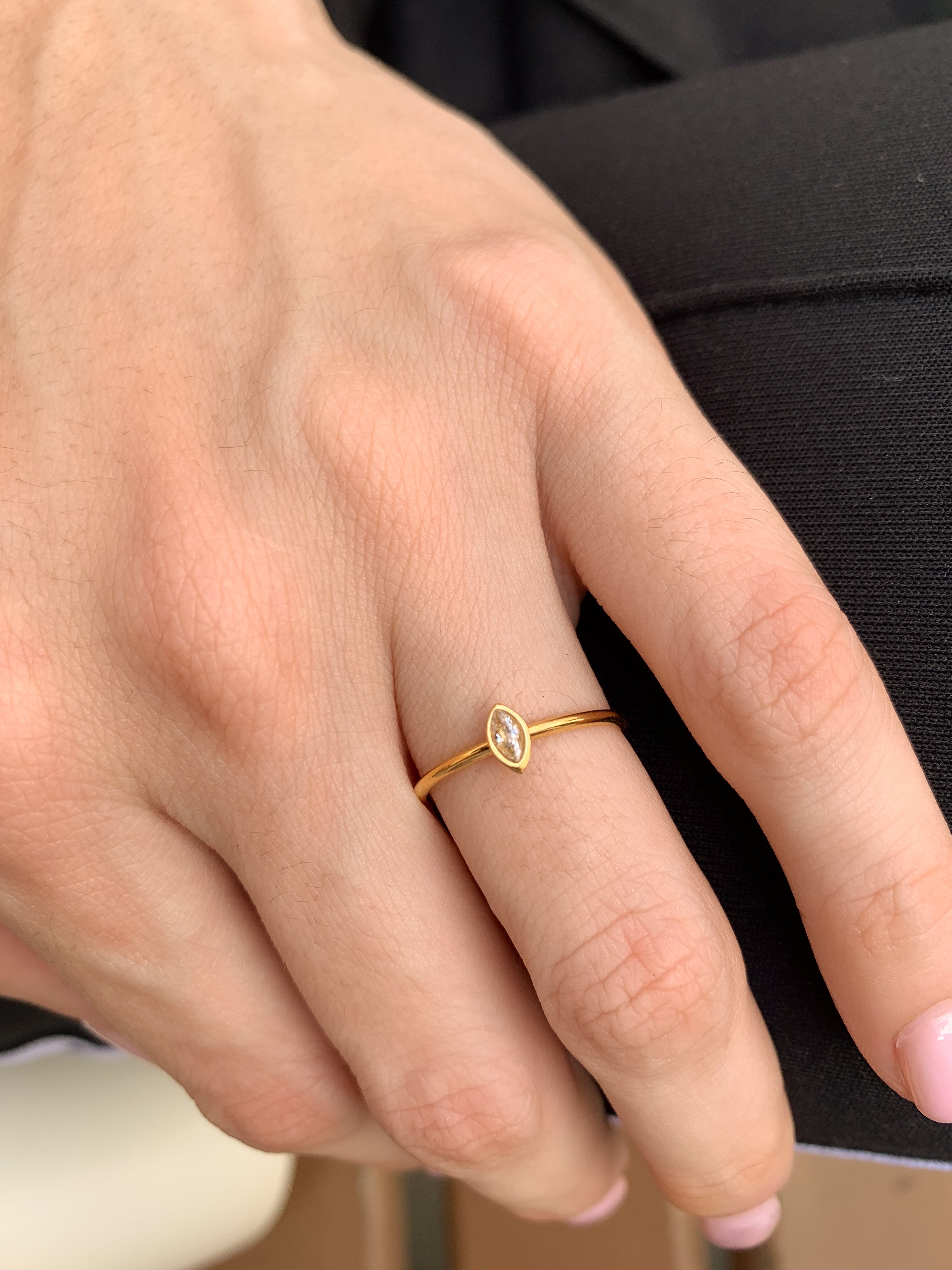 Anel Diamond - Dourado