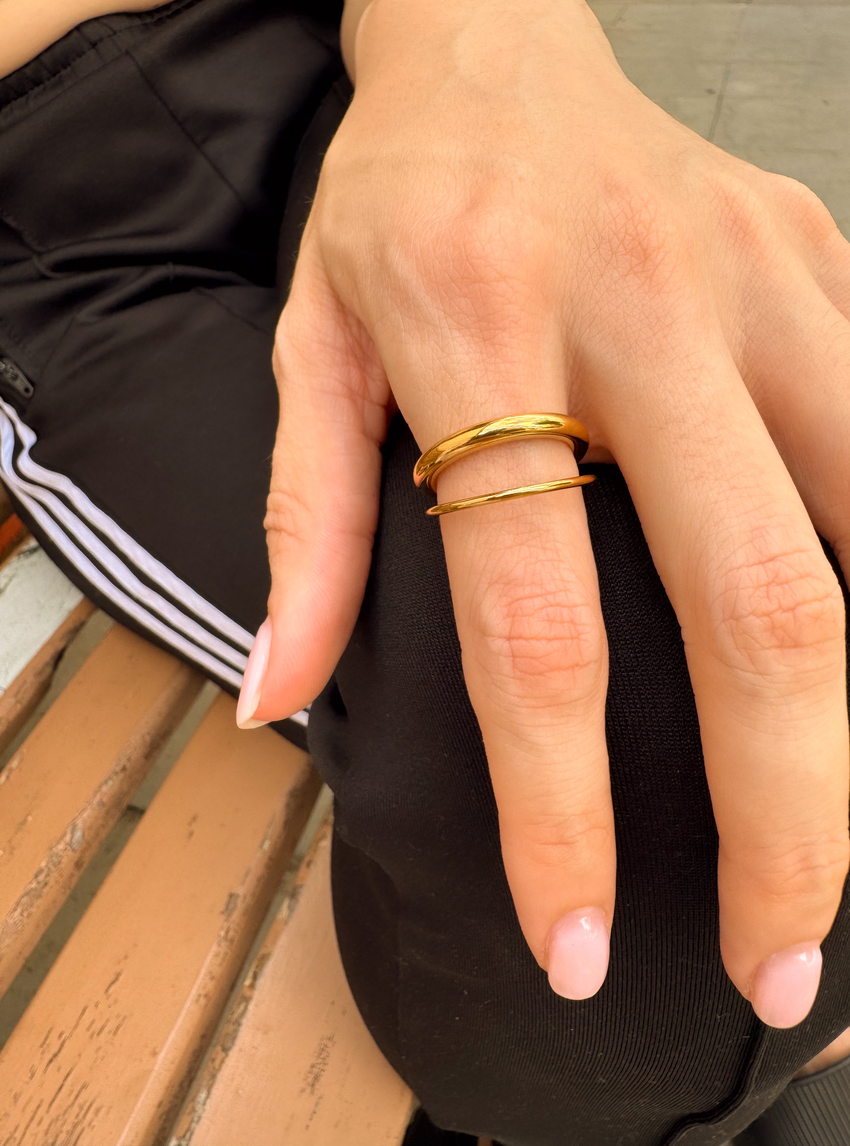 Anel Duplo - Dourado