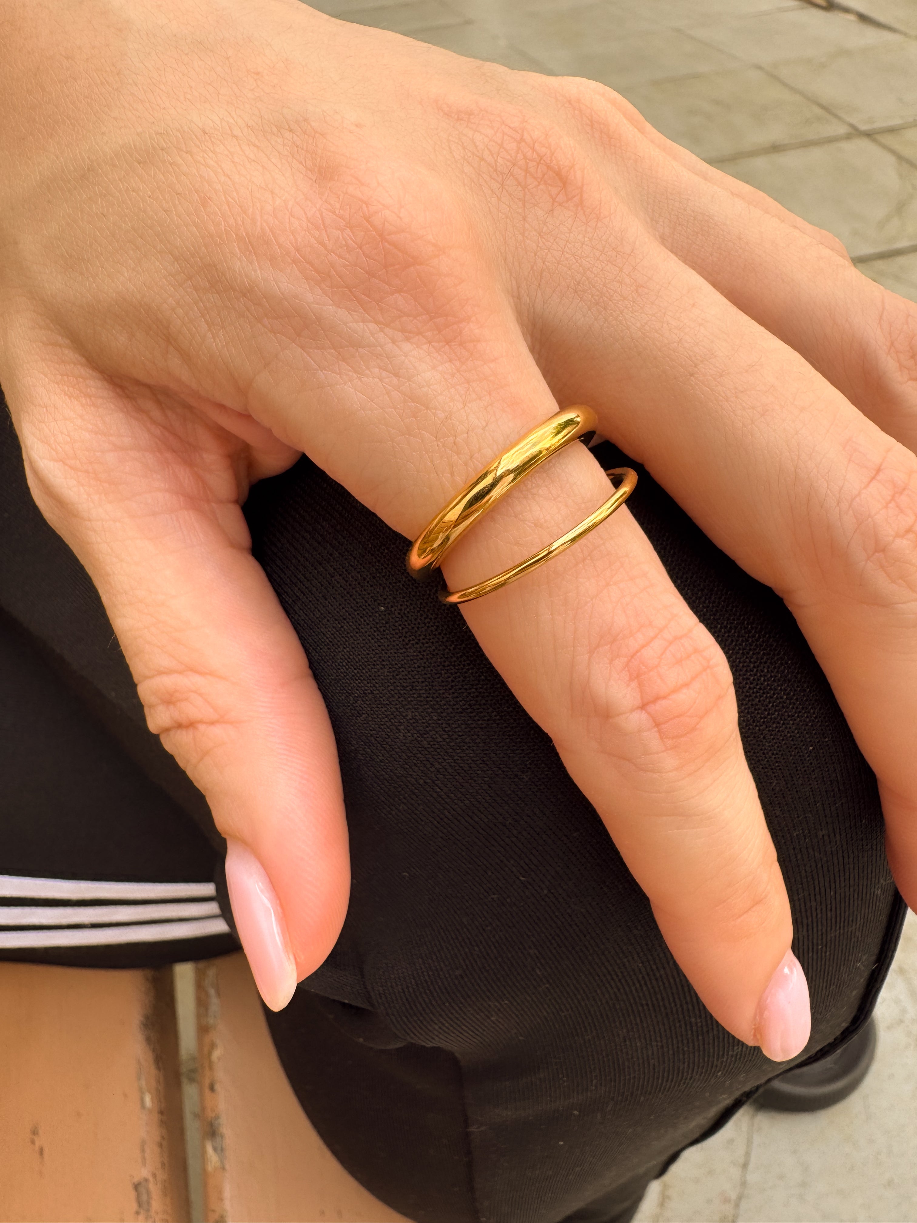 Anel Duplo - Dourado