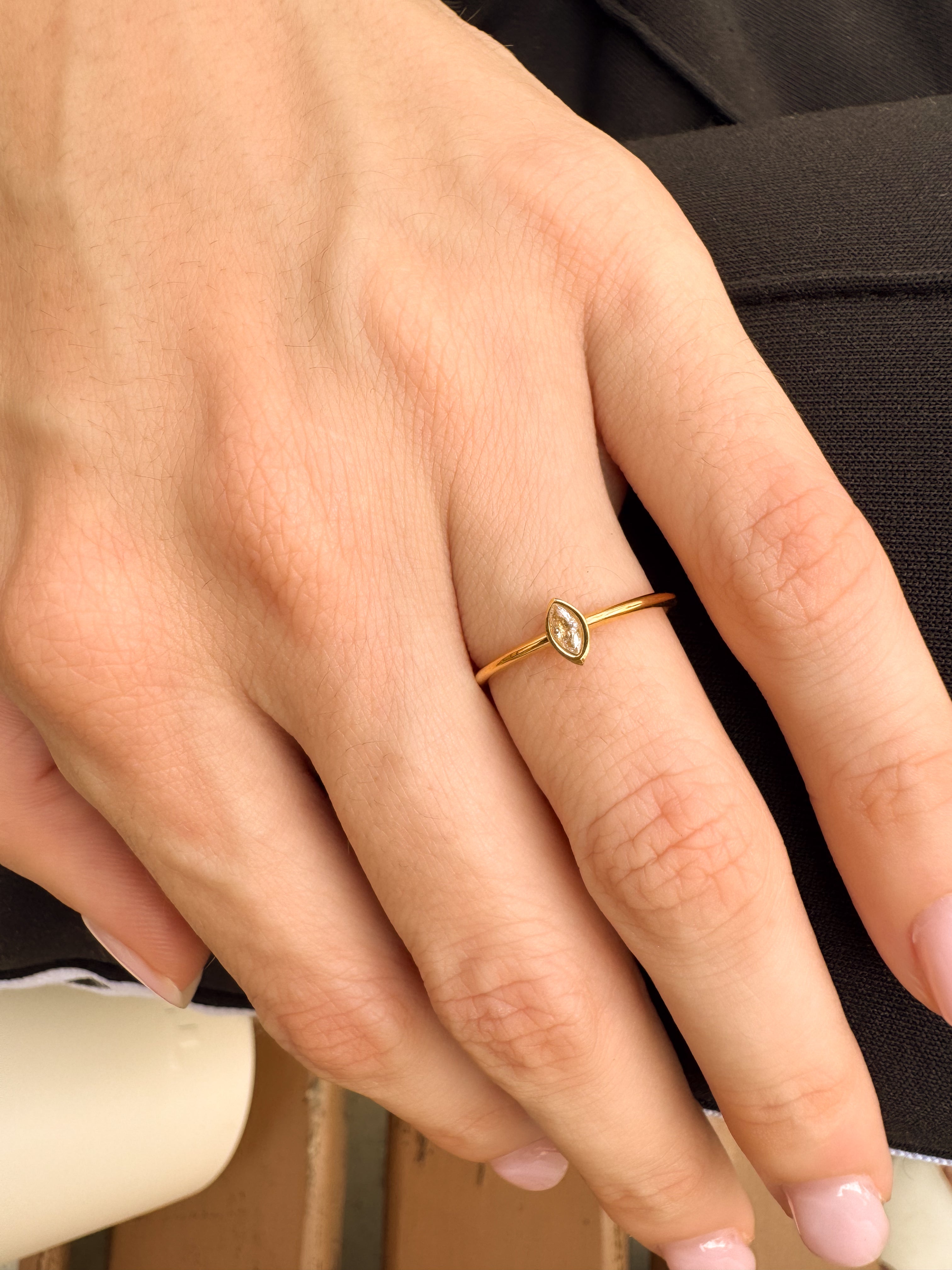 Anel Diamond - Dourado