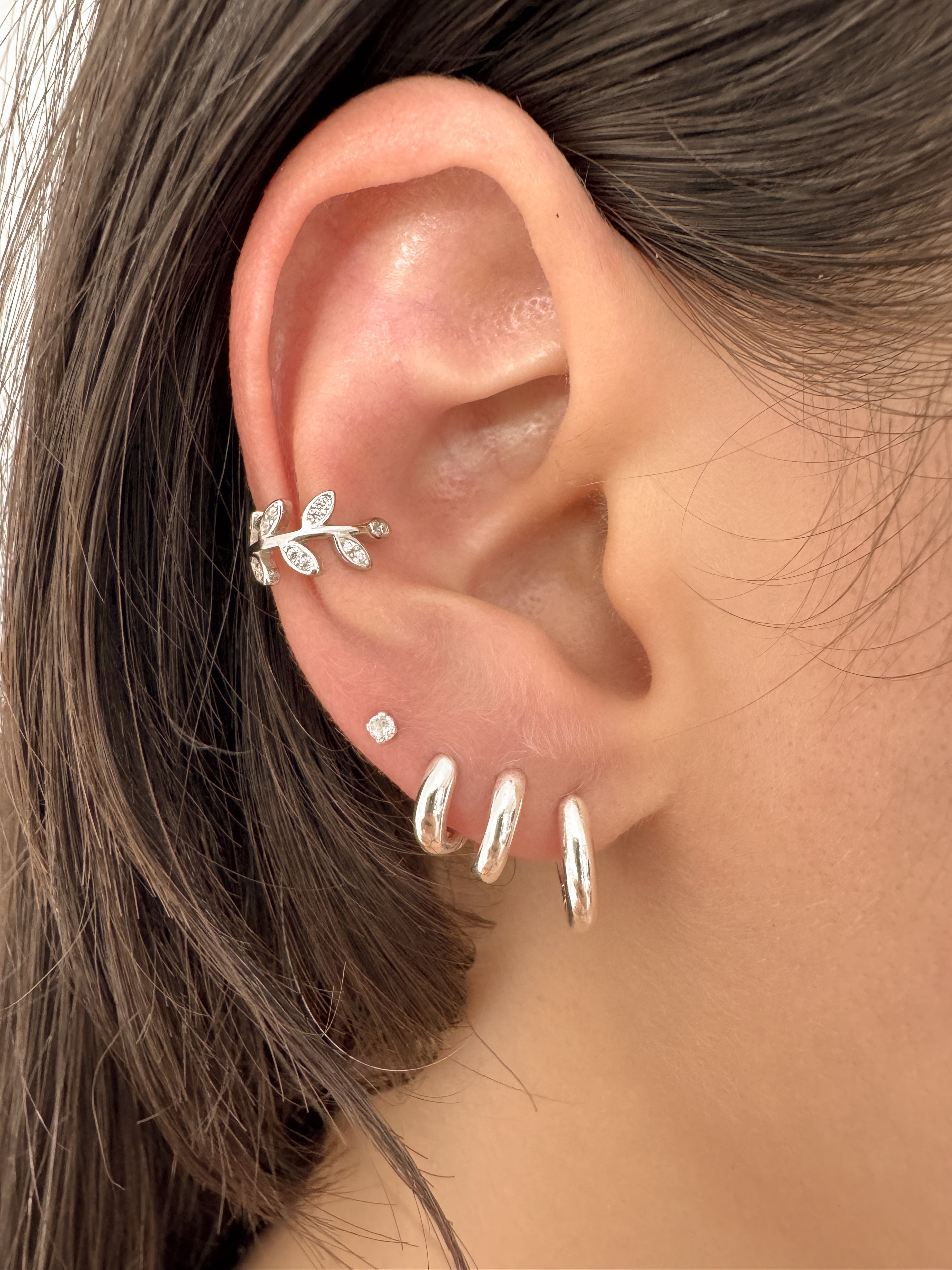 Argola Bold Click - Prata 925