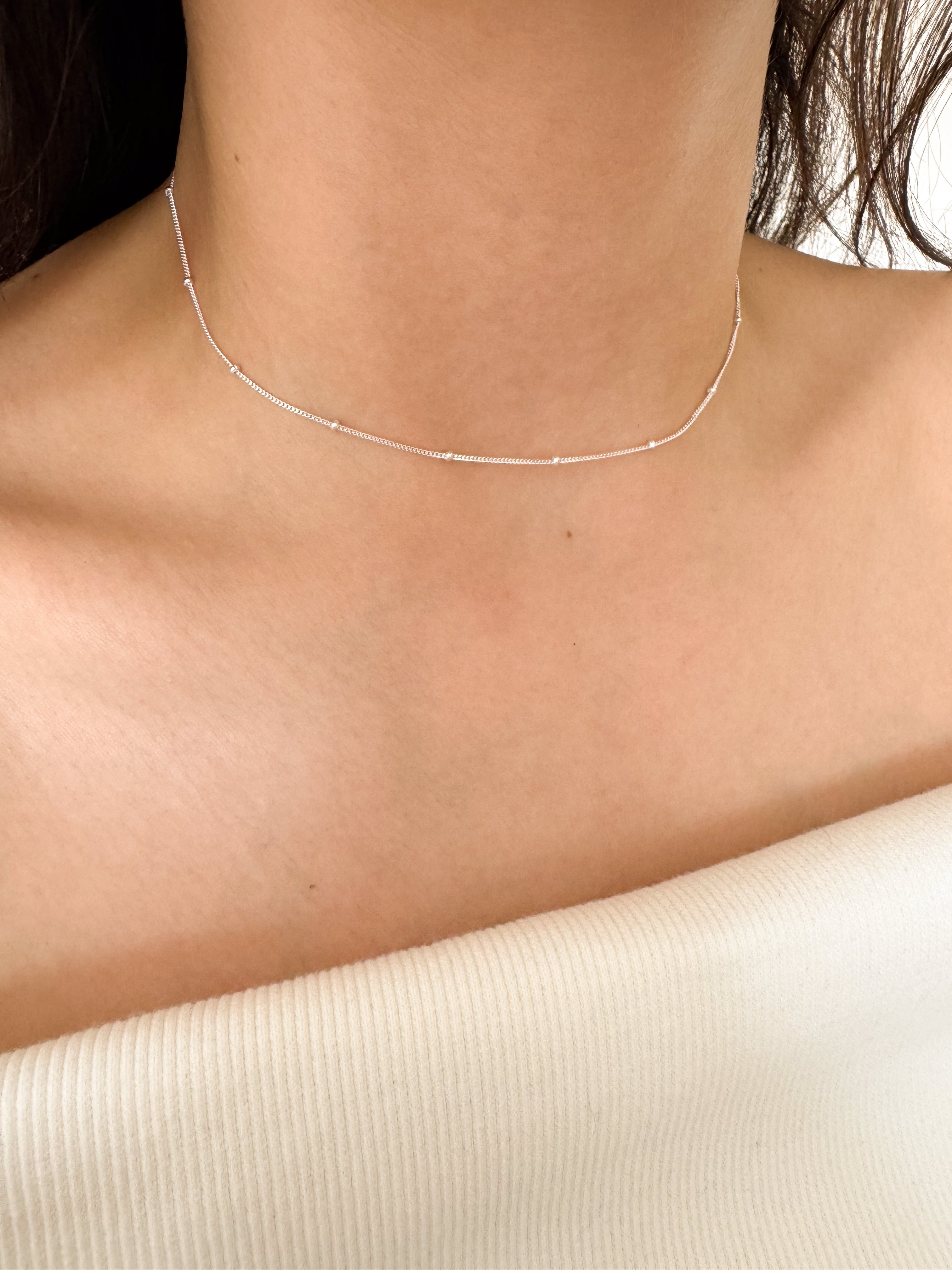 Corrente De Bolinhas - Prata 925