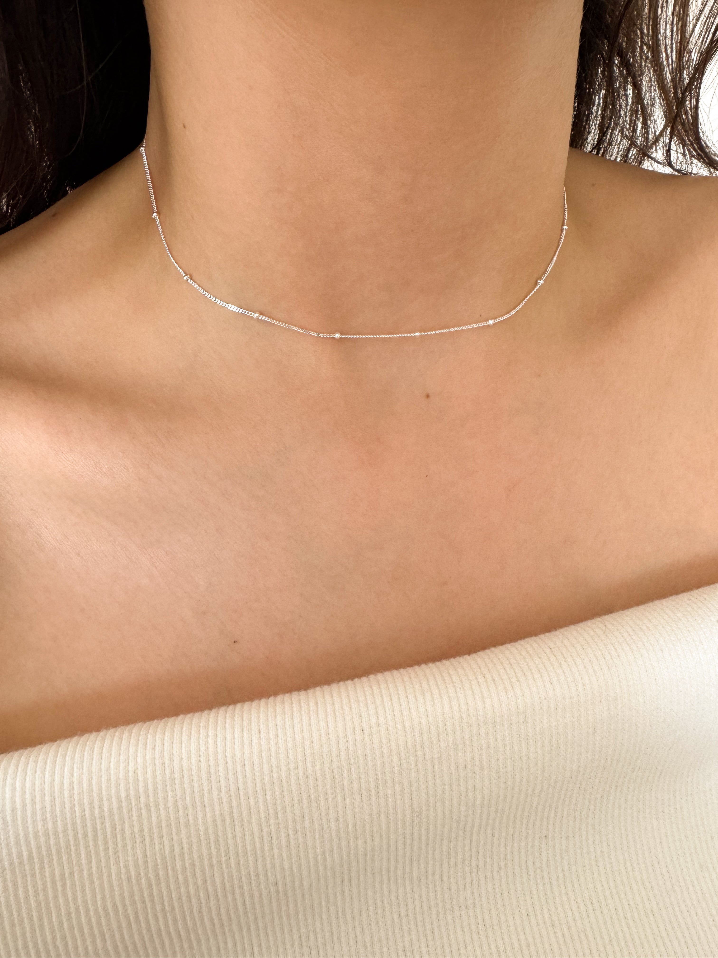 Corrente De Bolinhas - Prata 925