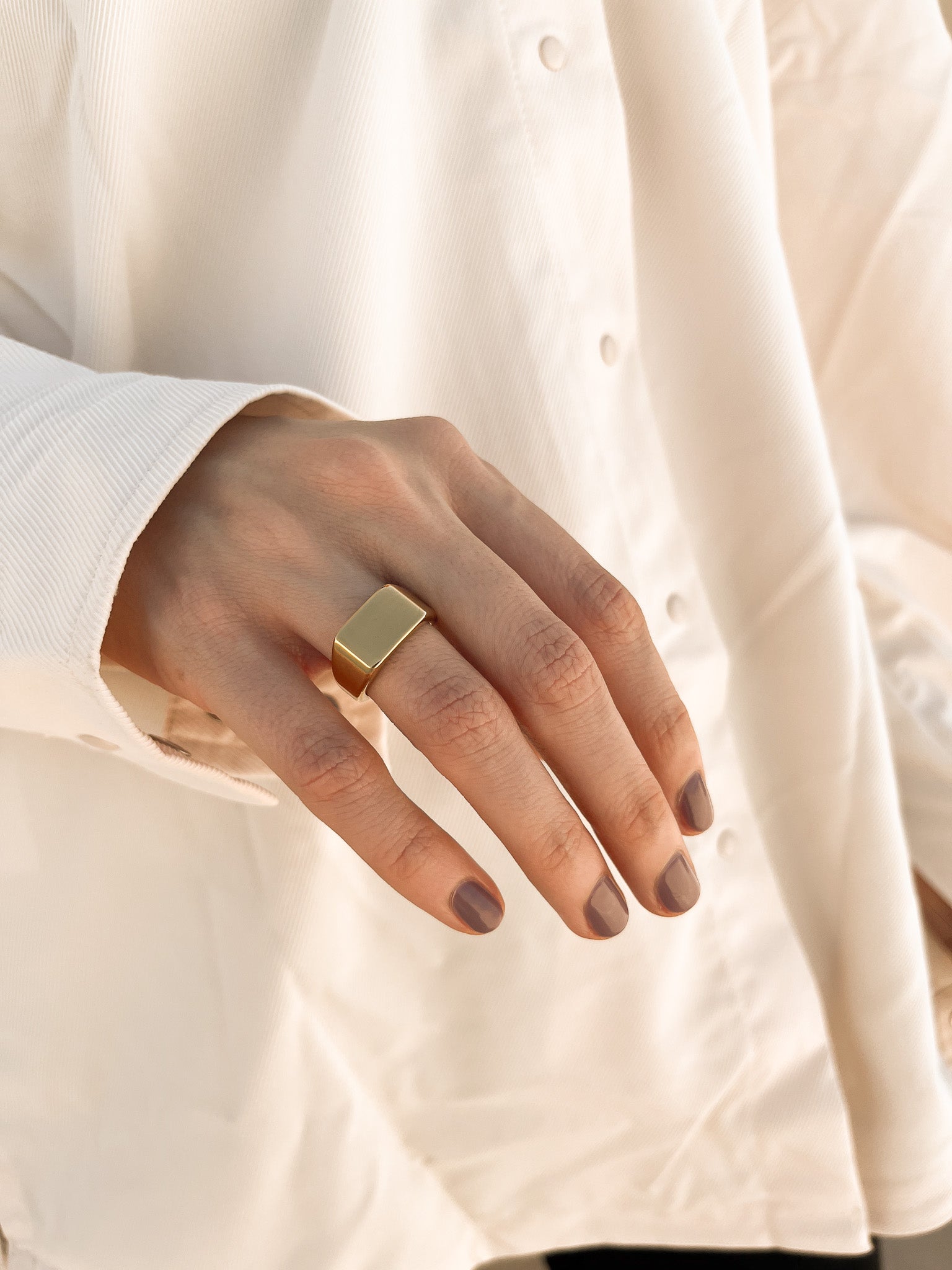 Anel Sinete Peaky - Dourado