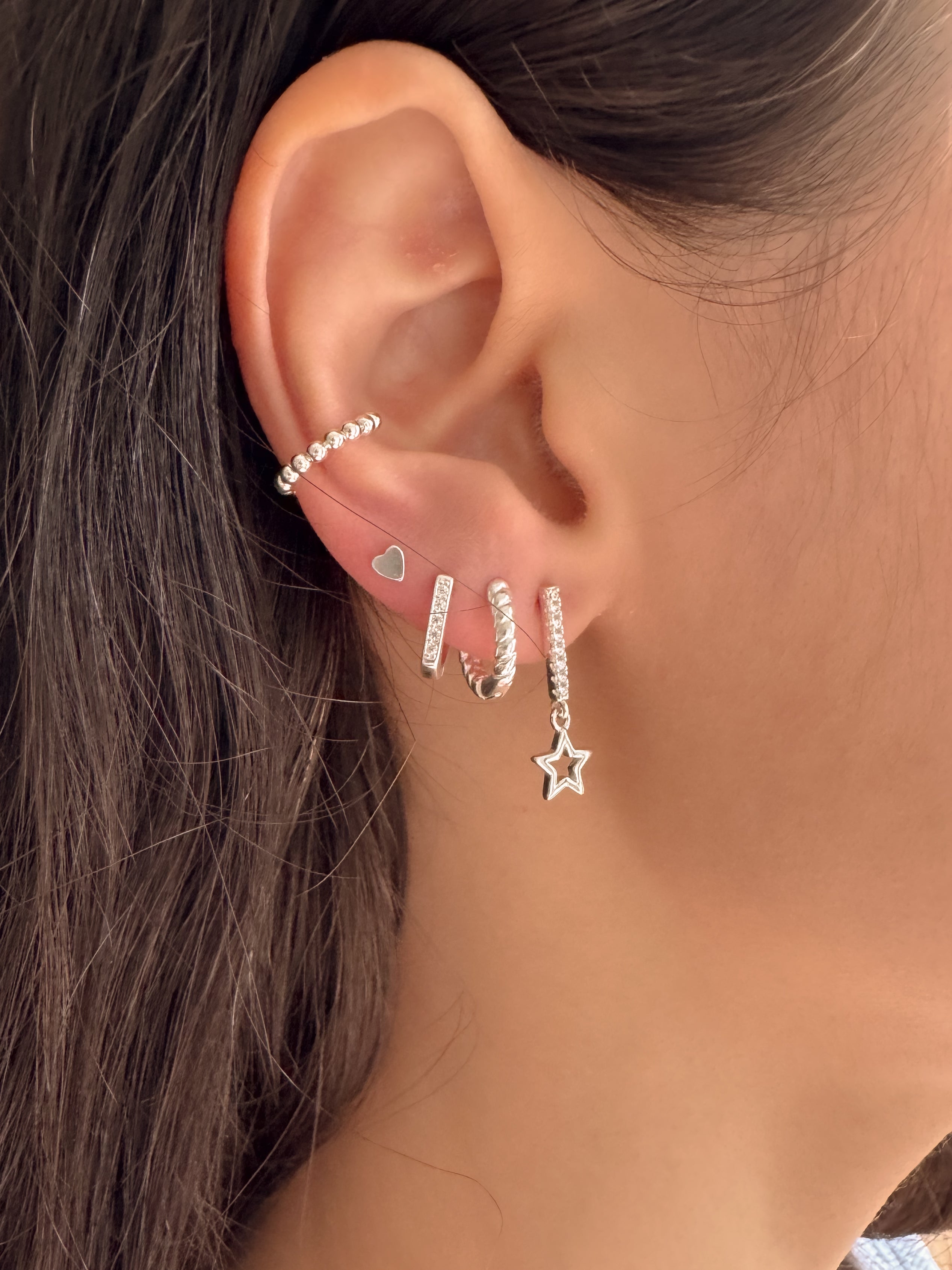 Argola Trançada - Prata 925