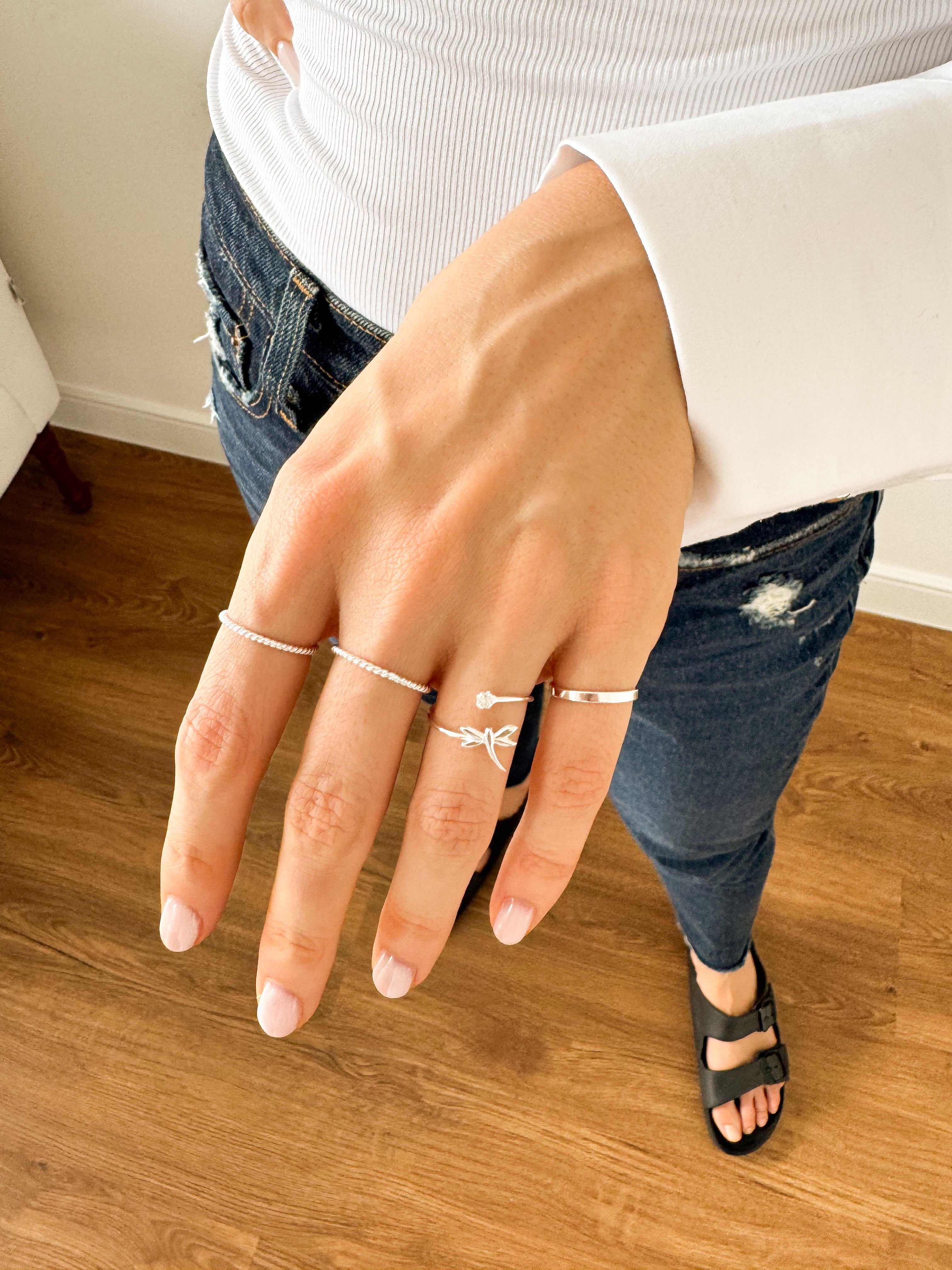 Anel Libélula - Prata 925