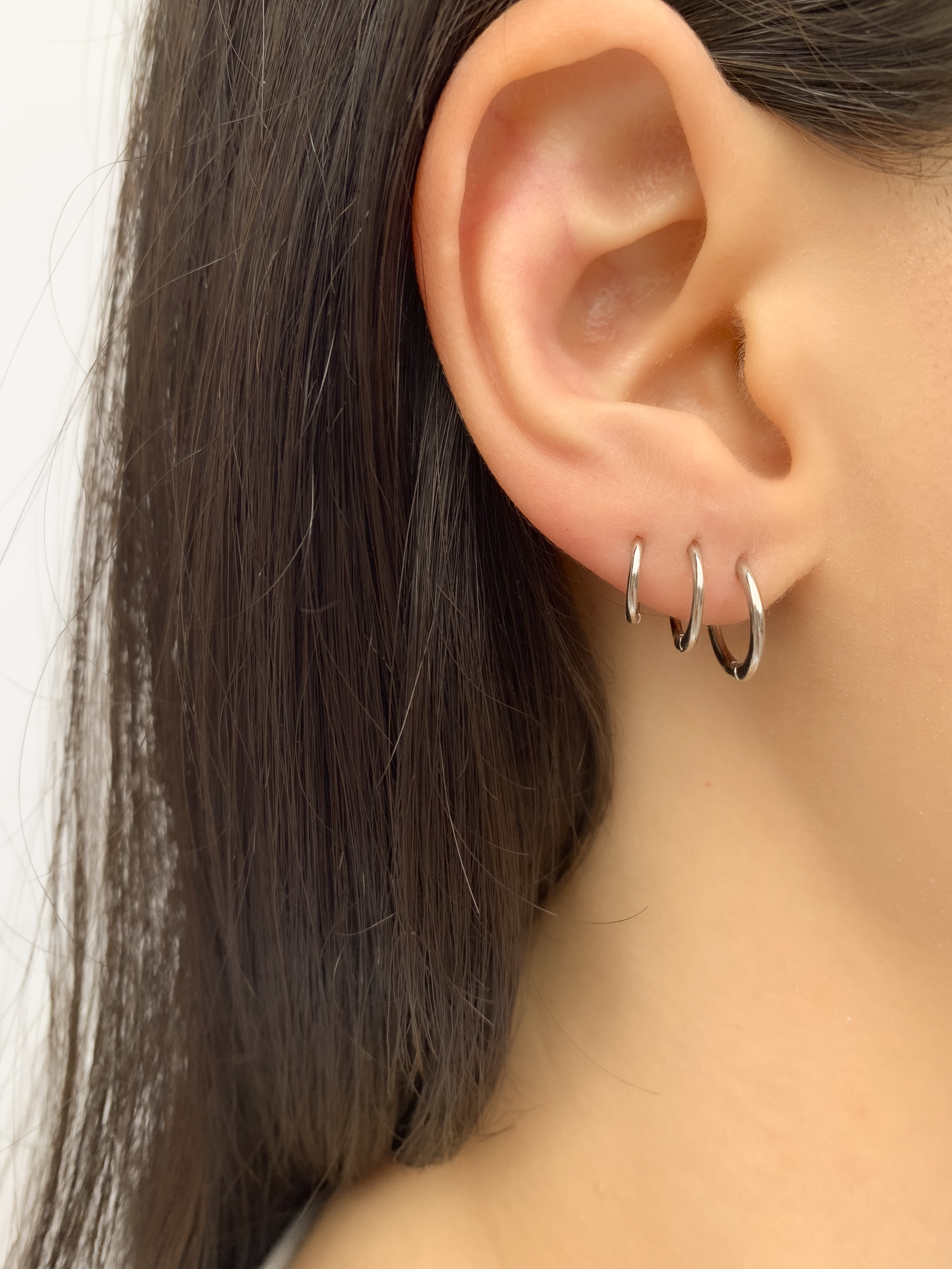 Argolinha Básica Click Fina - Prata 925