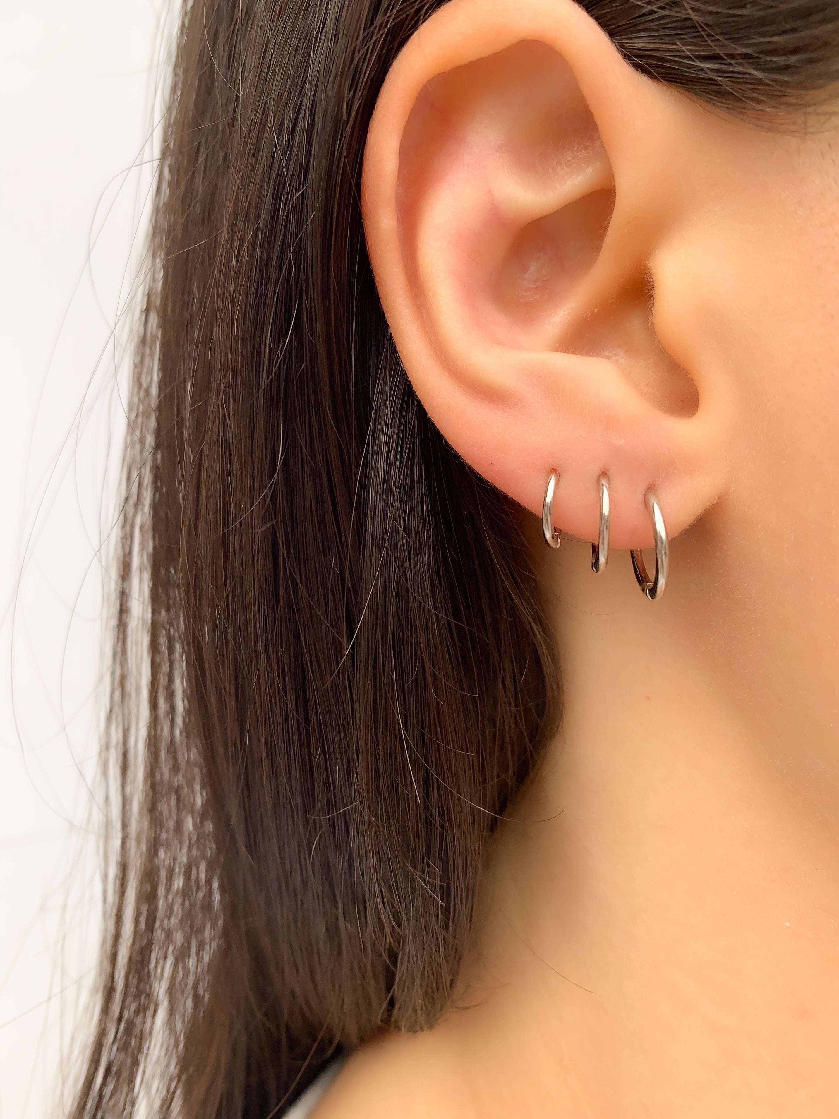 Argolinha Básica Click Fina - Prata 925