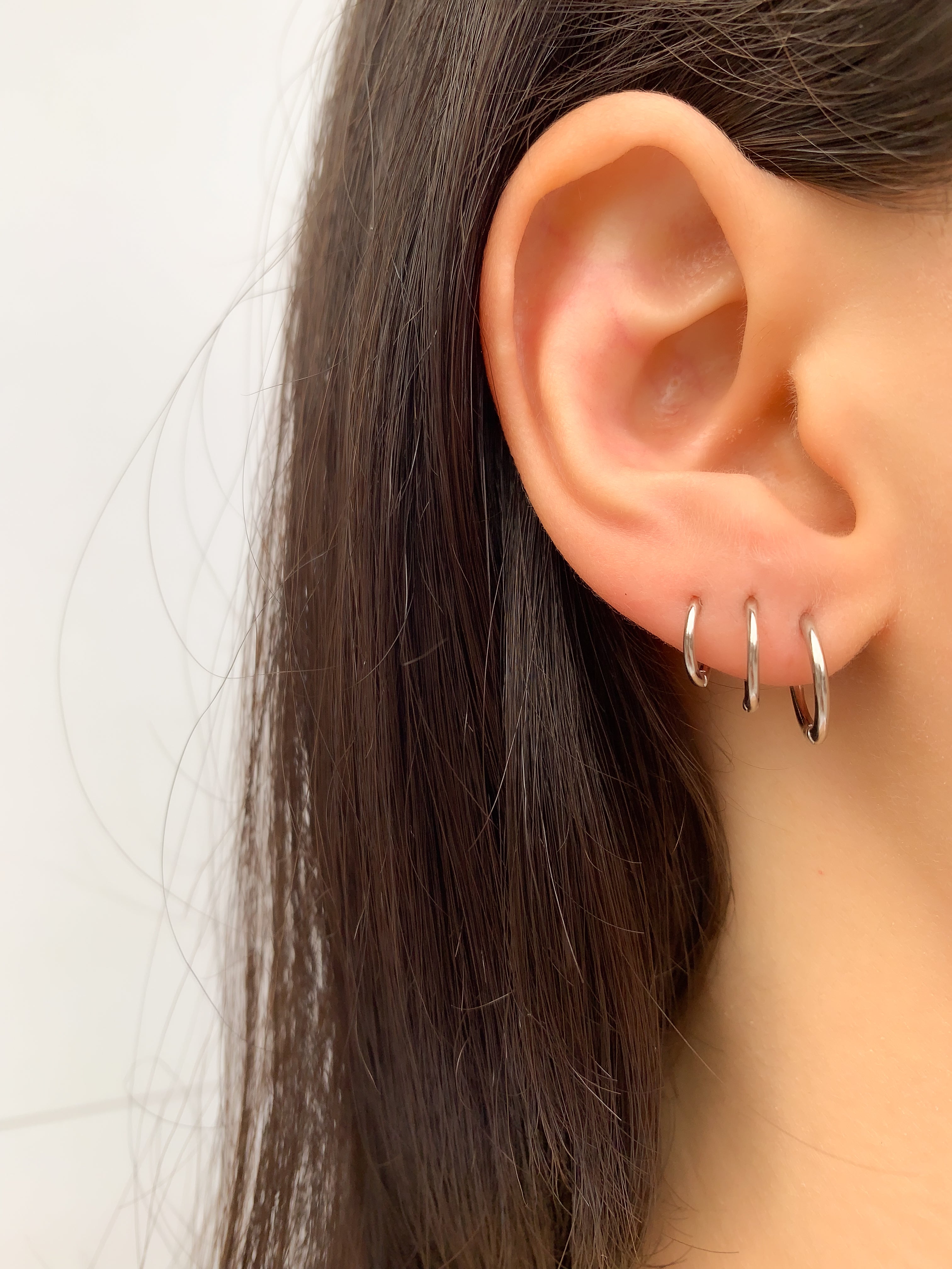 Argolinha Básica Click Fina - Prata 925