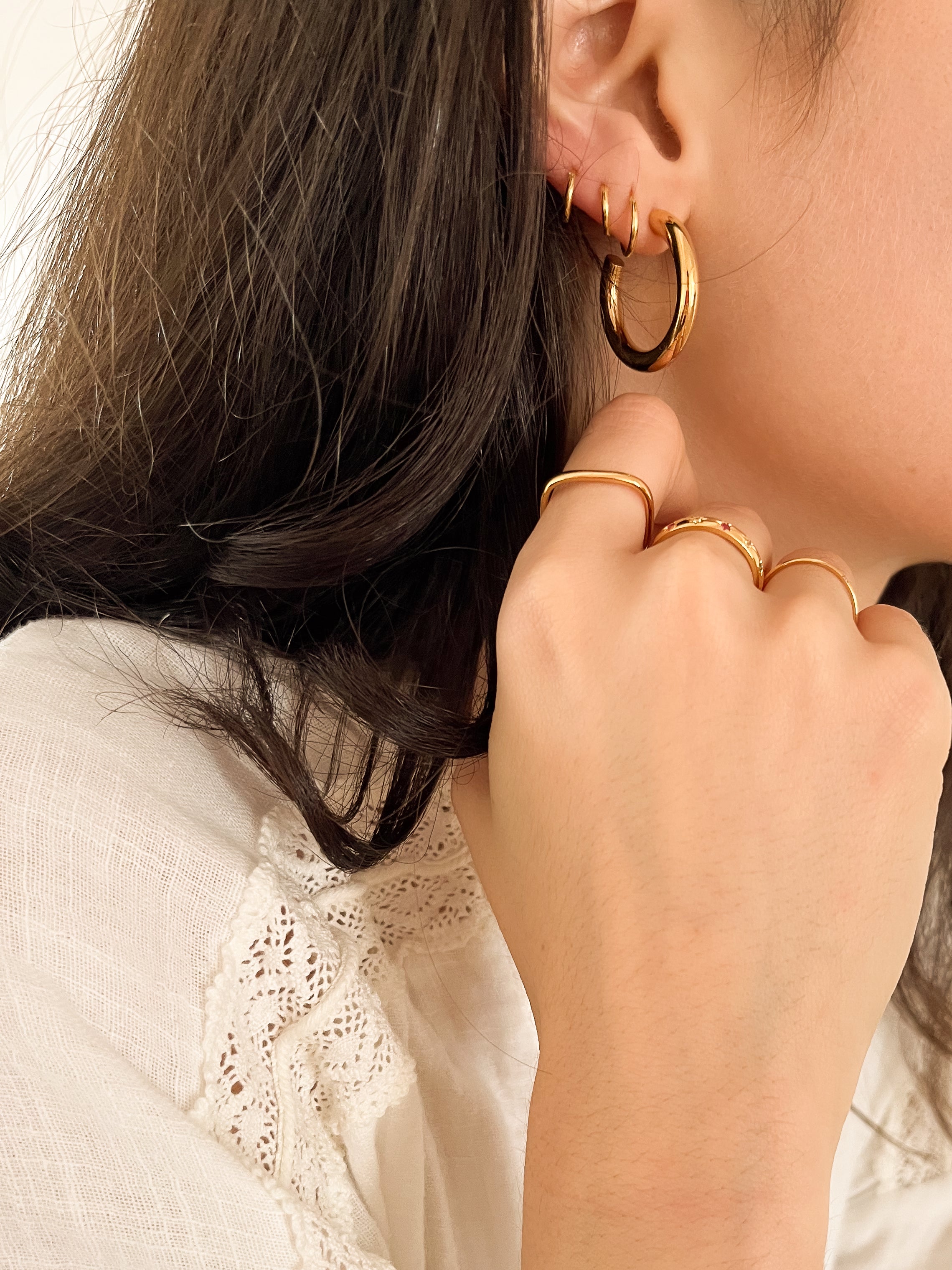 Argola Grace - Dourada