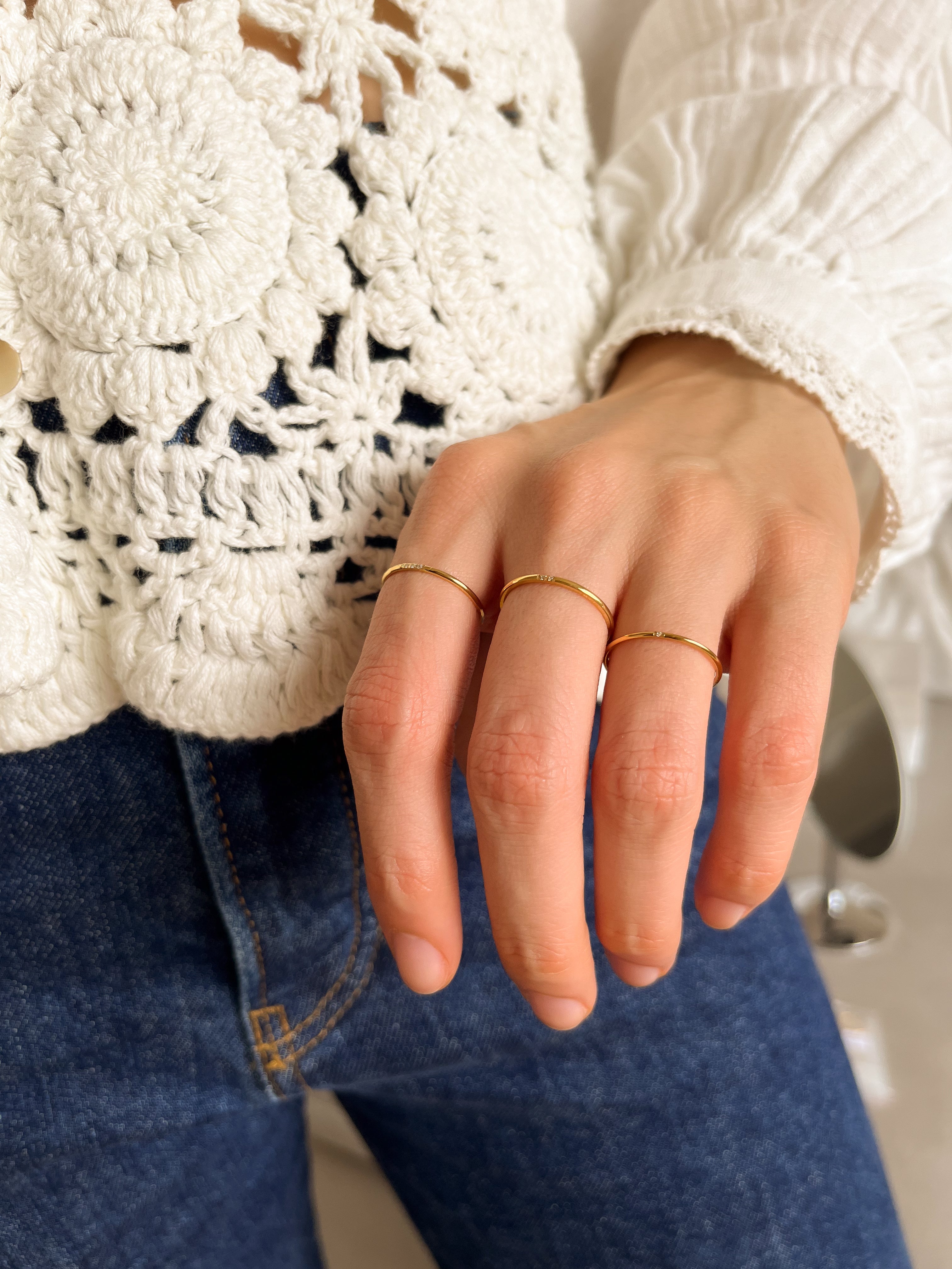 Aliancinha Pedrinhas - Dourada