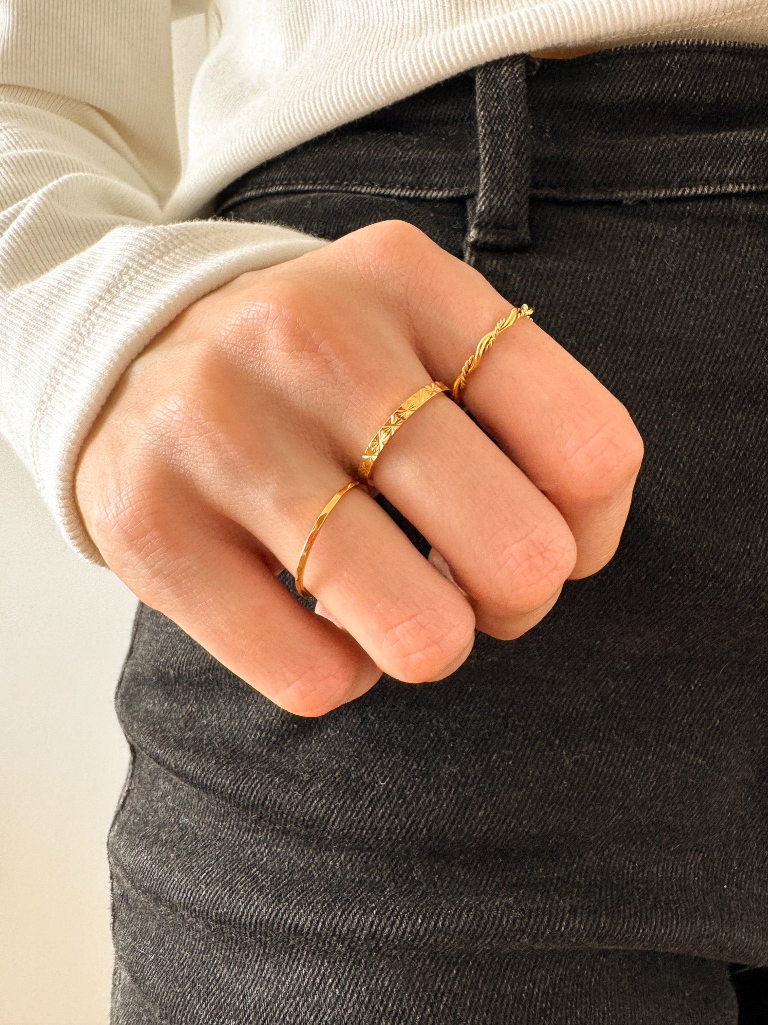 Anel Trançado - Dourado