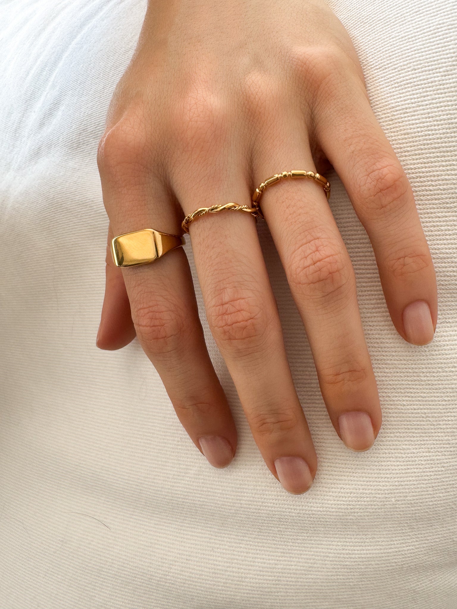 Anel Trançado - Dourado