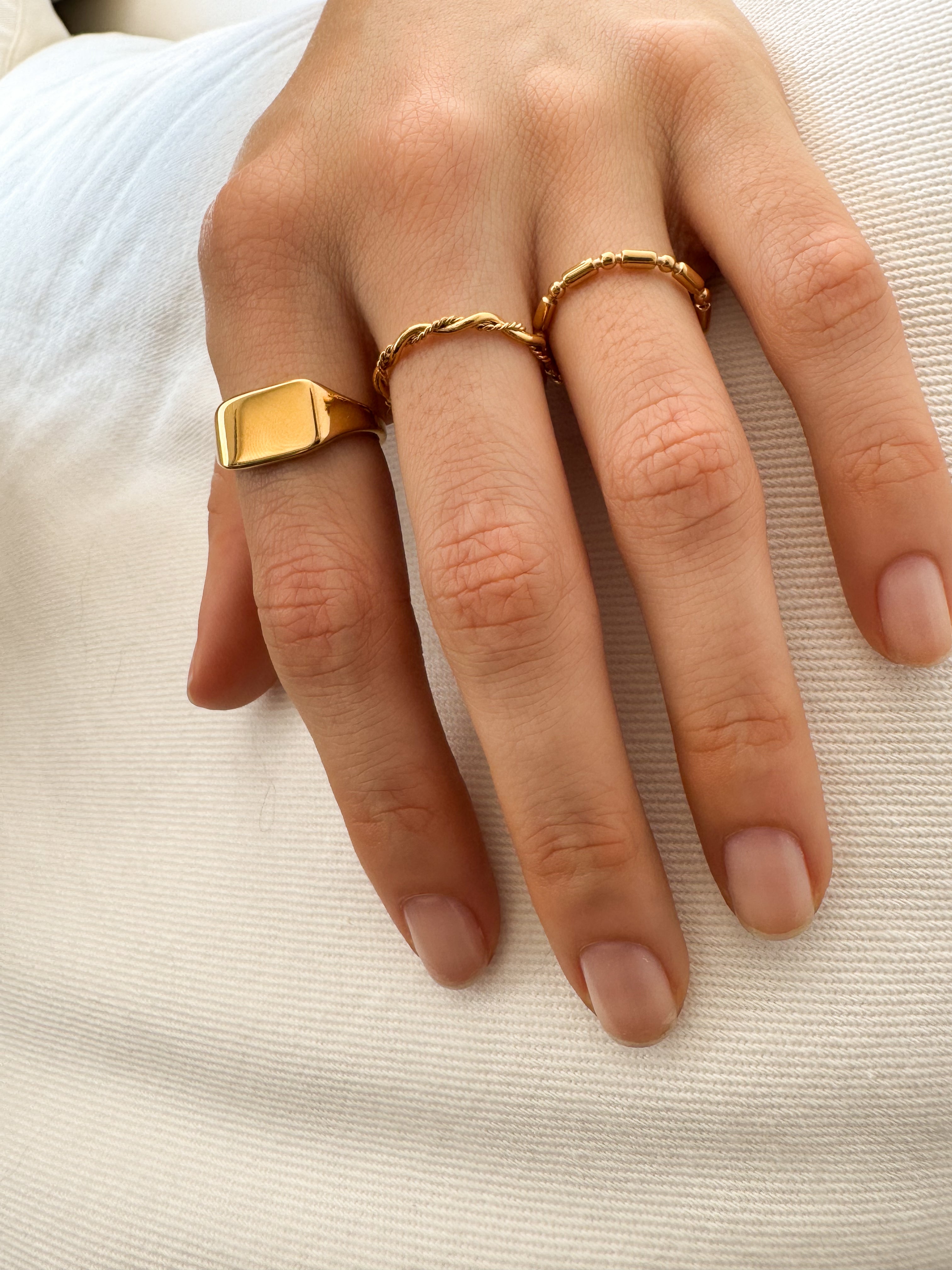 Anel Trançado - Dourado