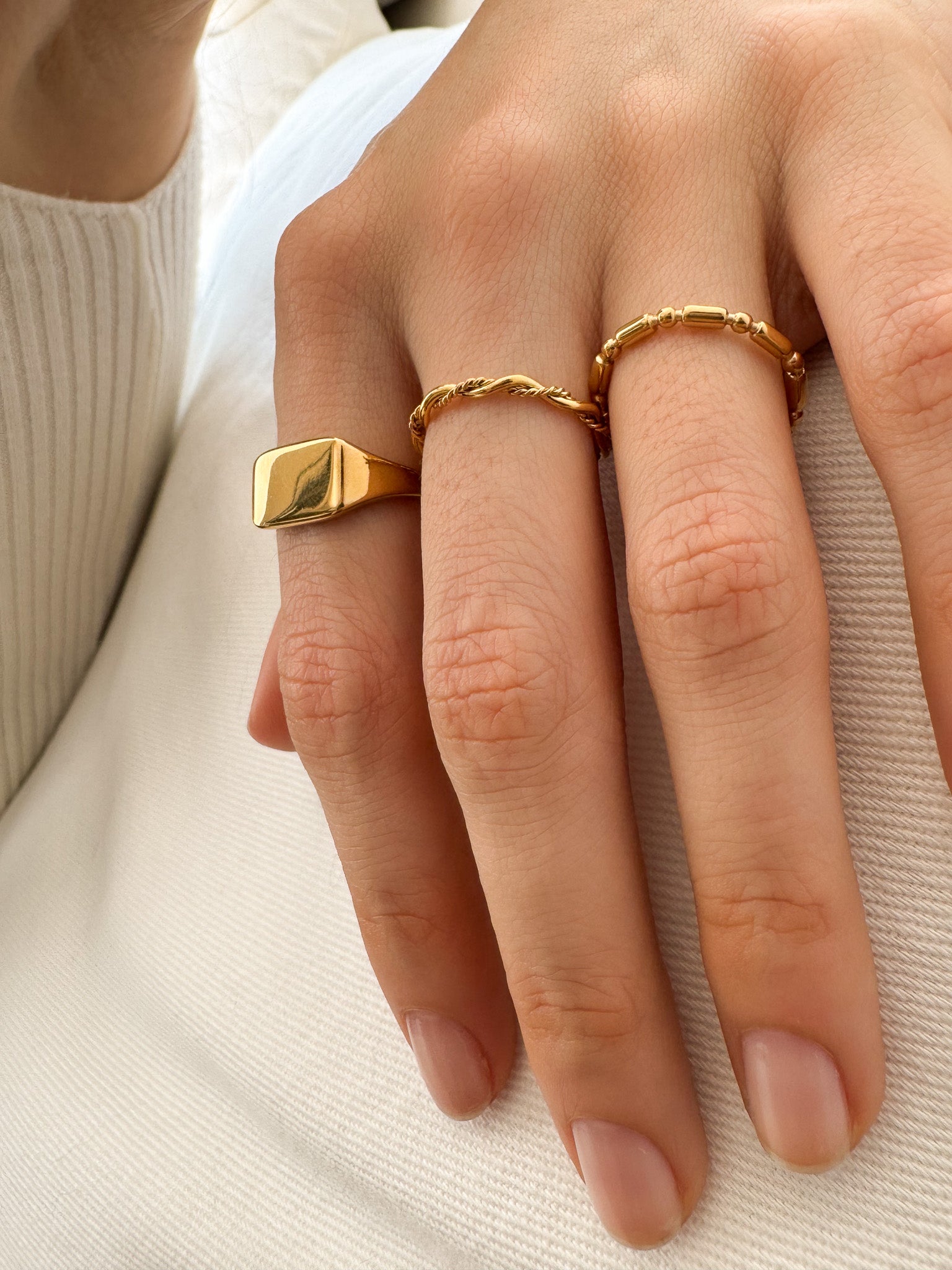 Anel Trançado - Dourado