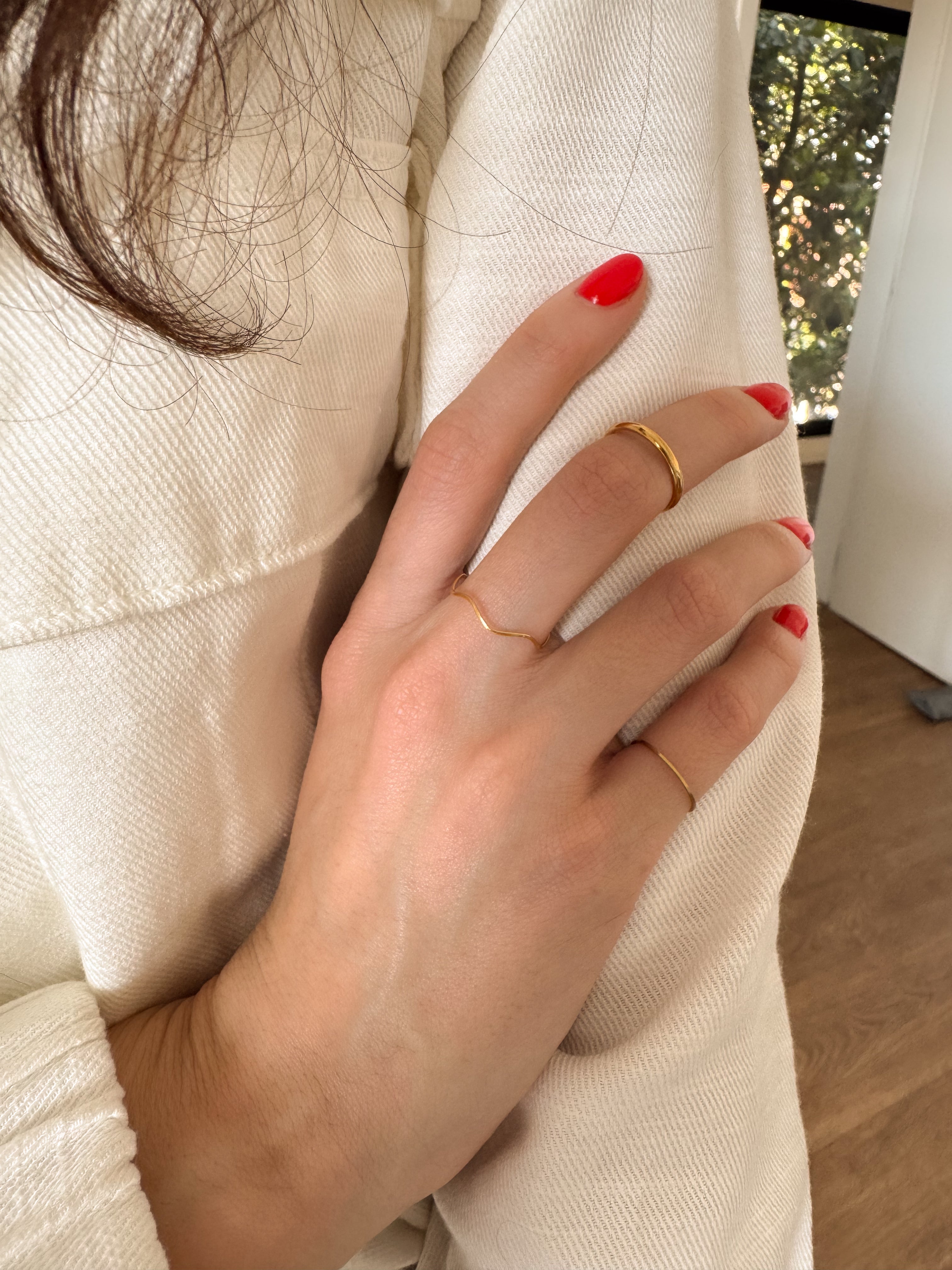 Anel Falange Liso - Dourado