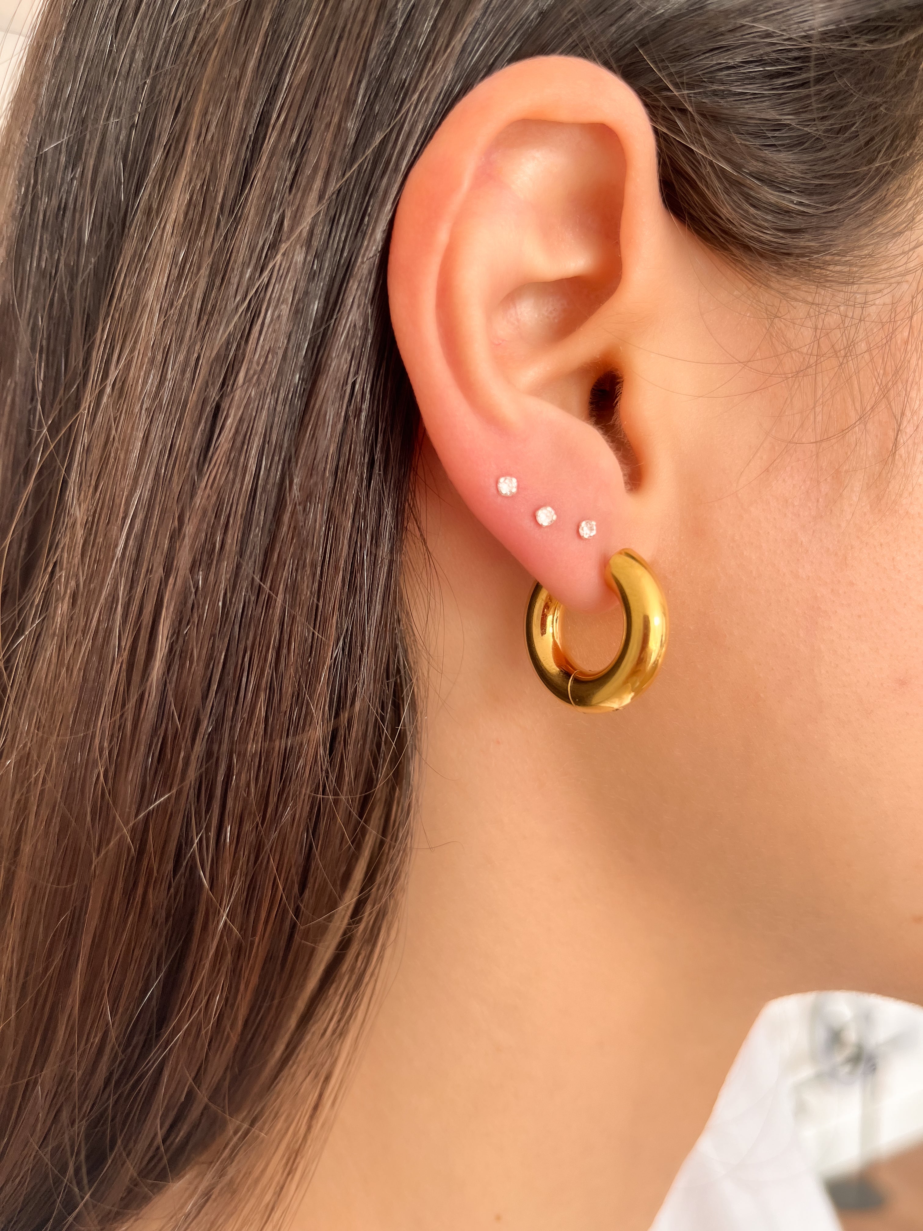 Argola Cubi - Dourada