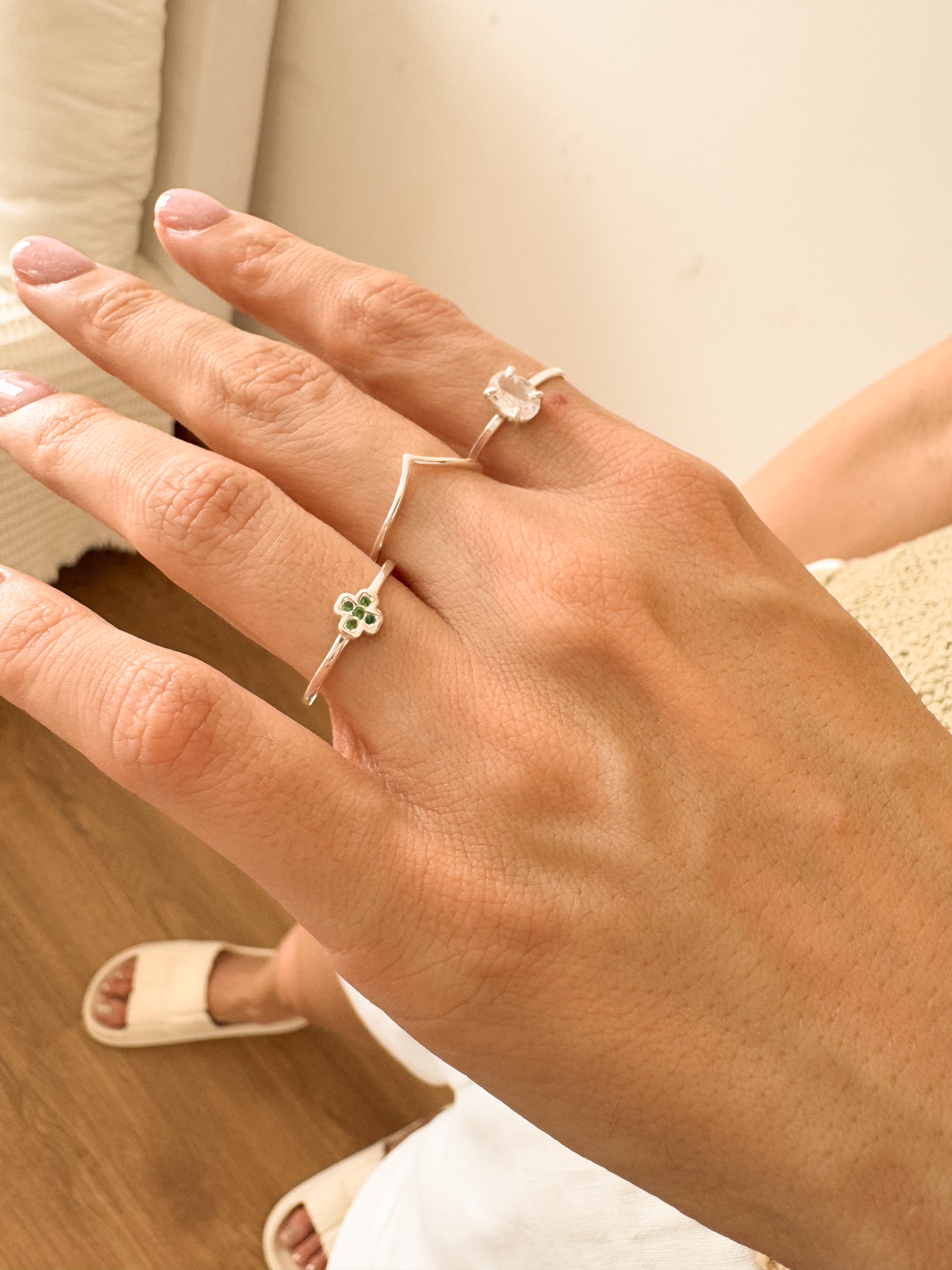 Anel Coroa - Prata 925