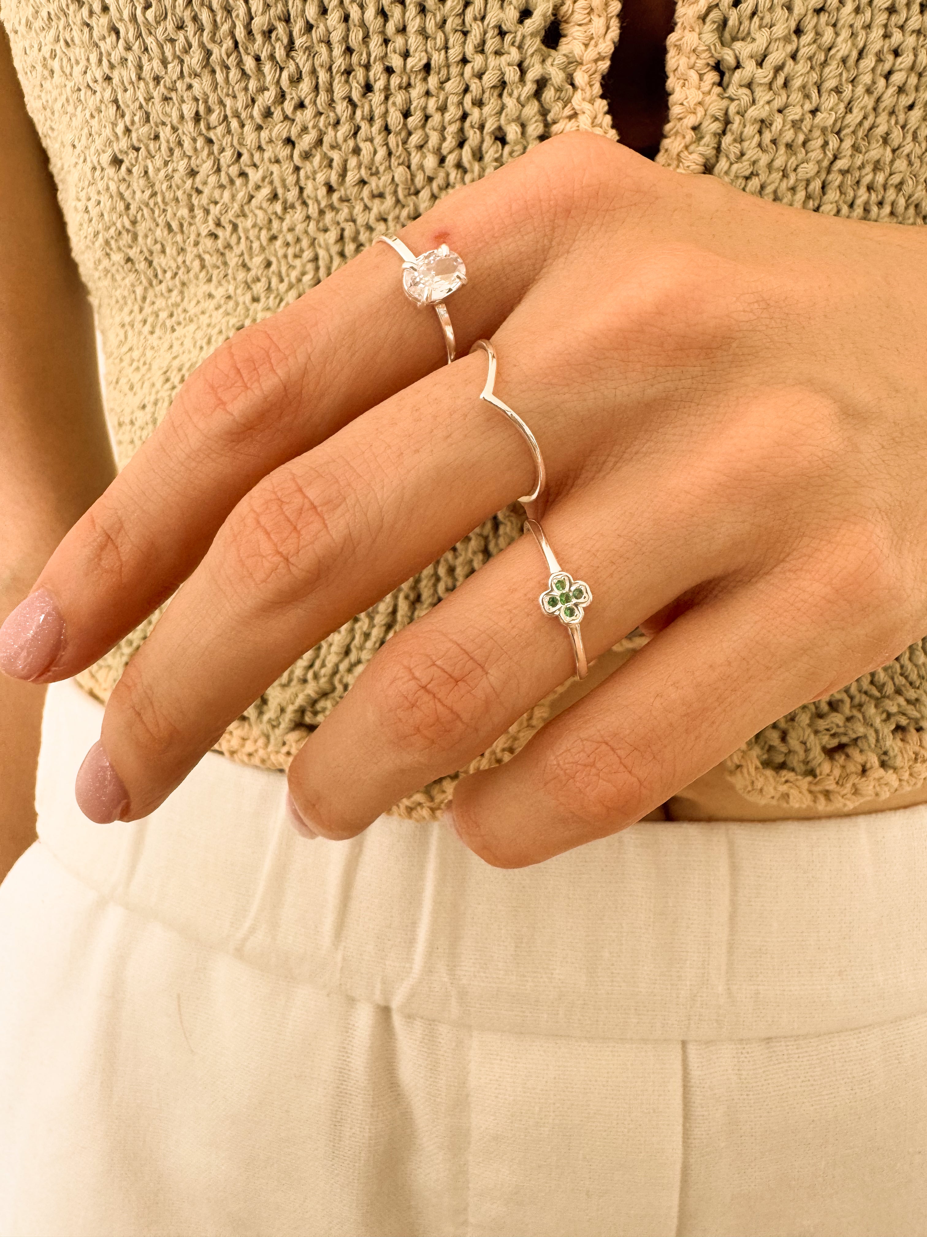 Anel Coroa - Prata 925