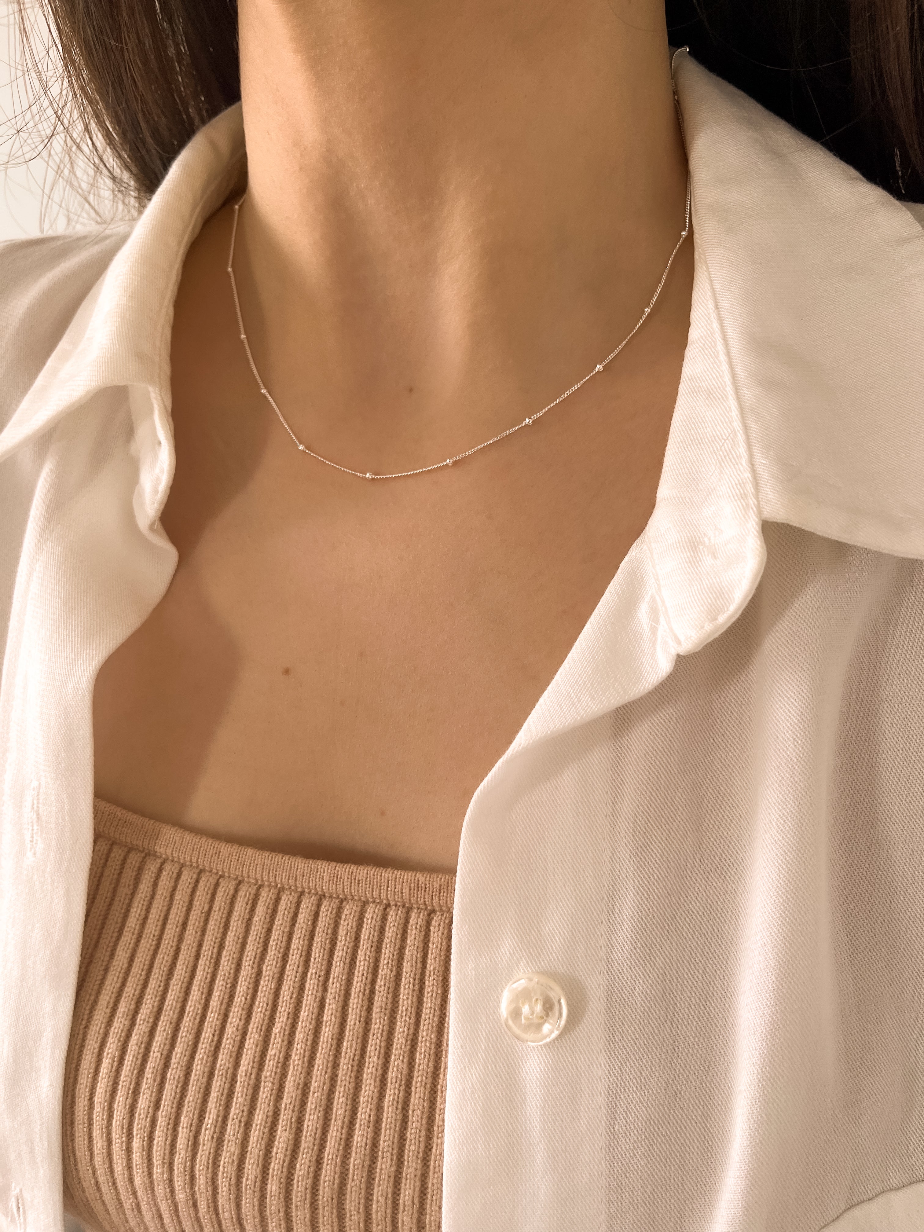 Corrente De Bolinhas - Prata 925