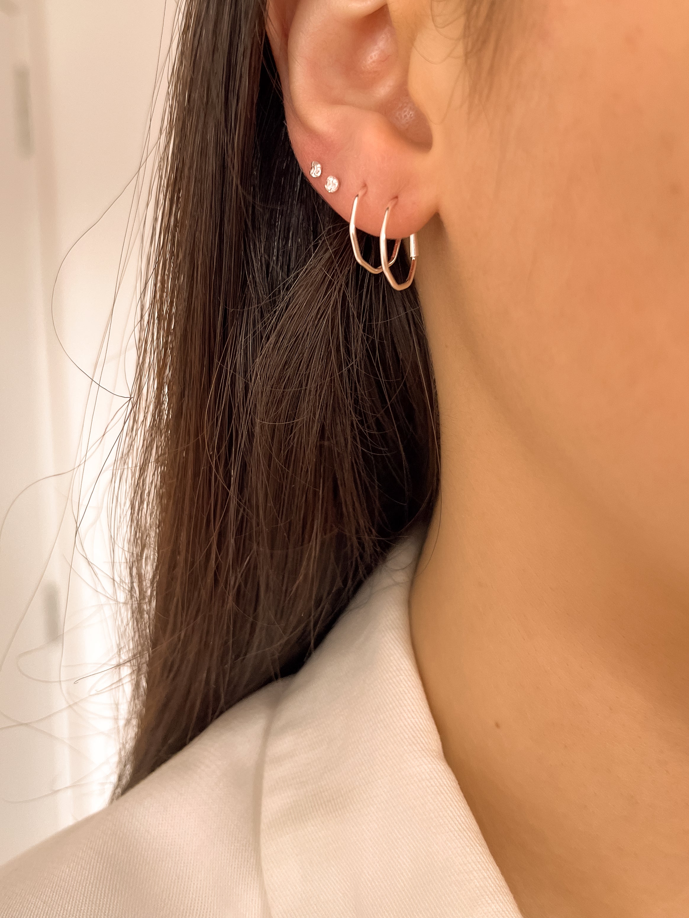 Argola Octo - Prata 925