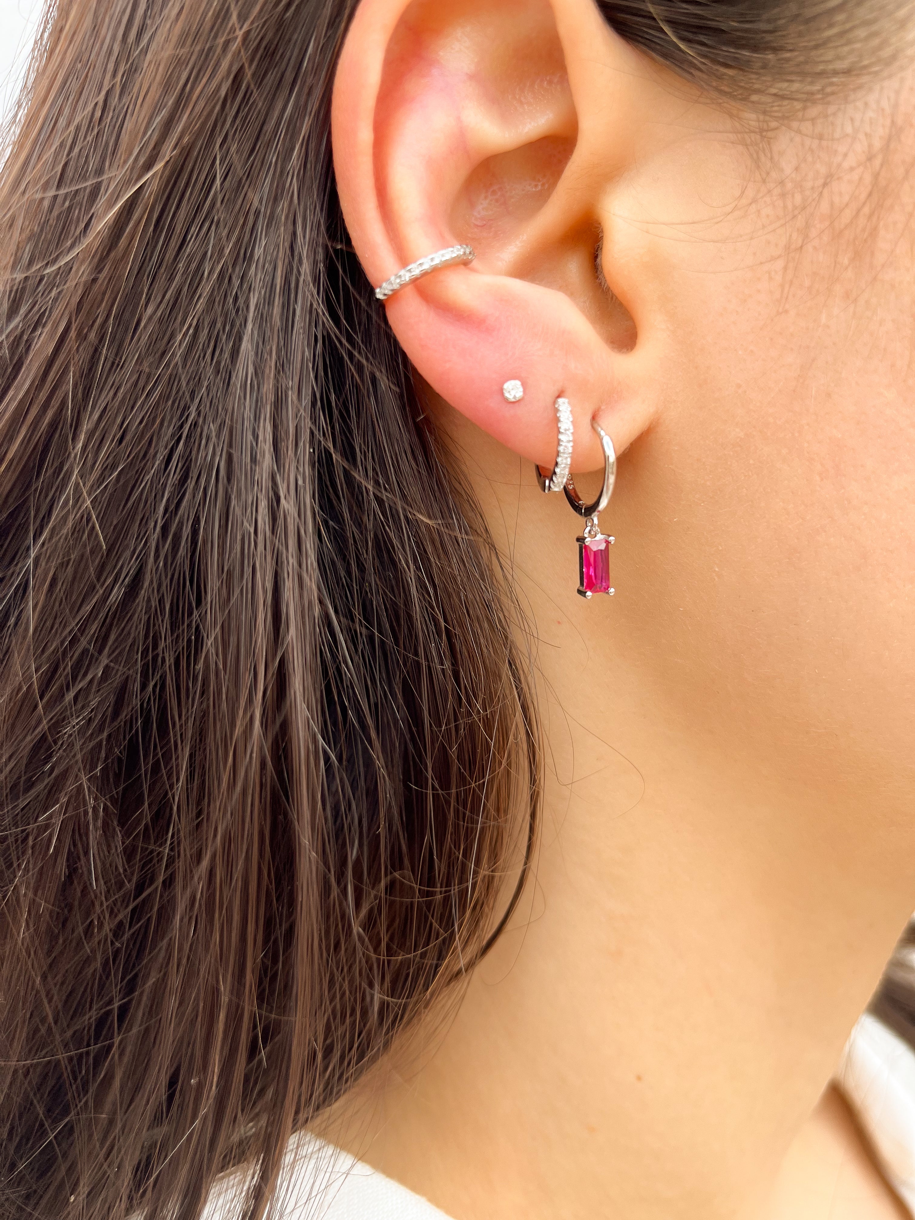 Argolinha Cravejada - Prata 925