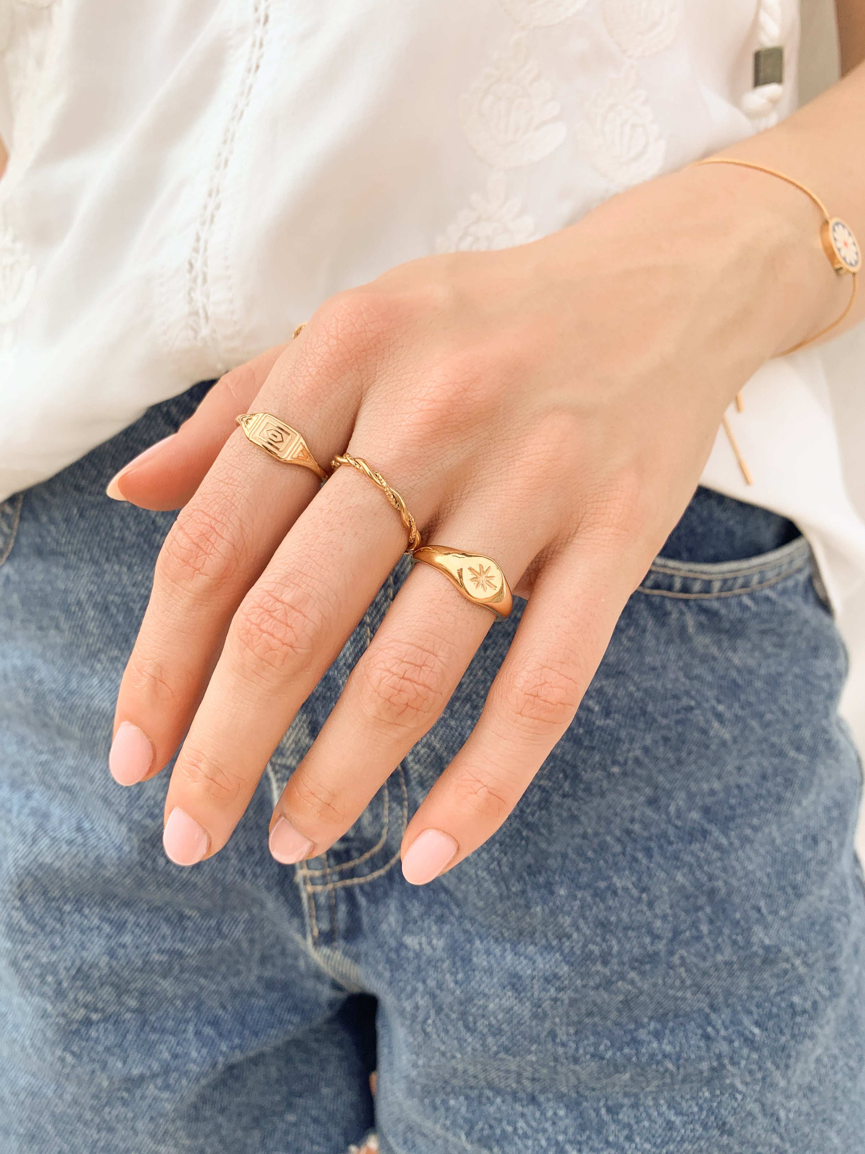 Anel Trançado - Dourado