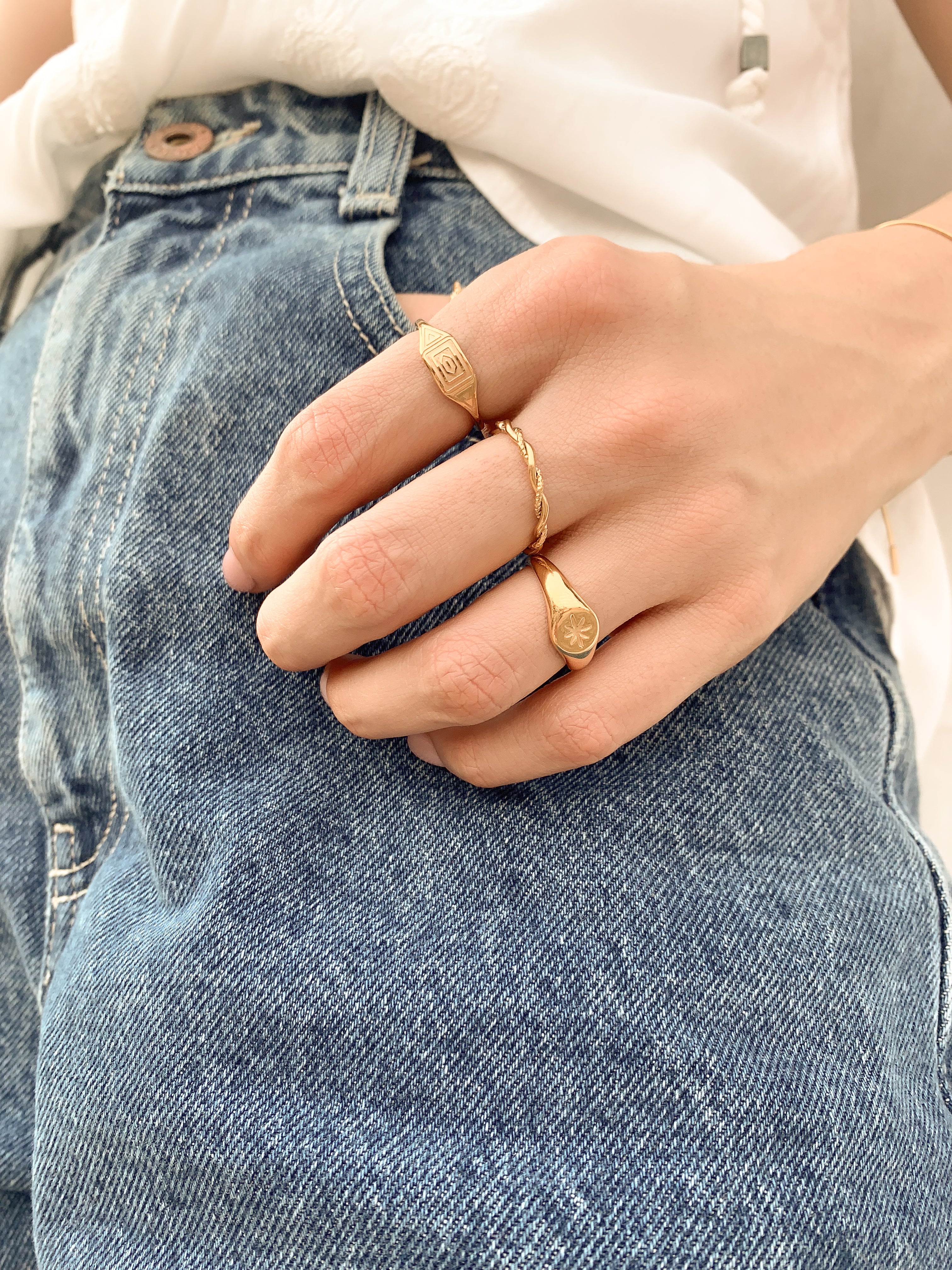 Anel Trançado - Dourado