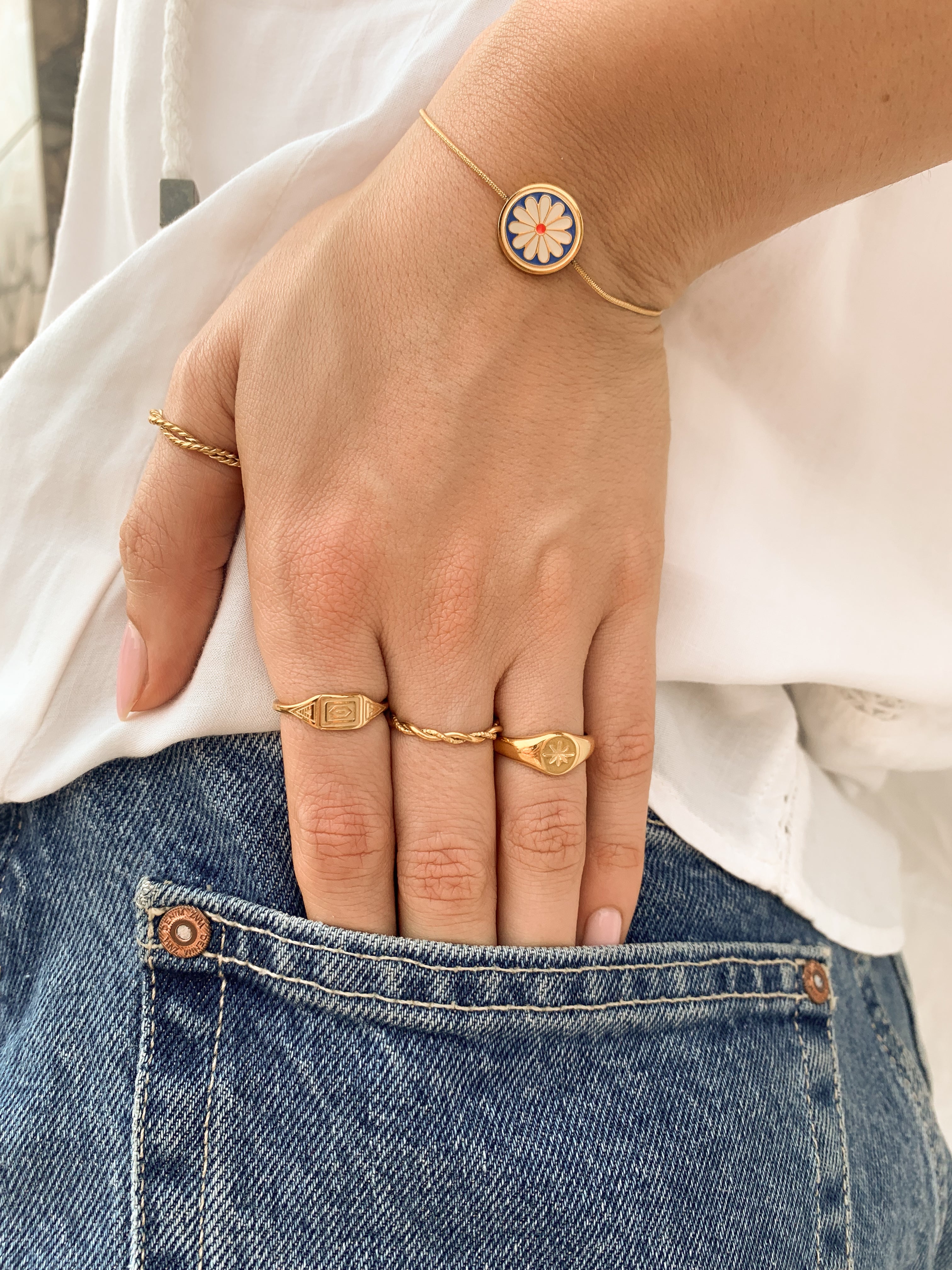 Anel Trançado - Dourado