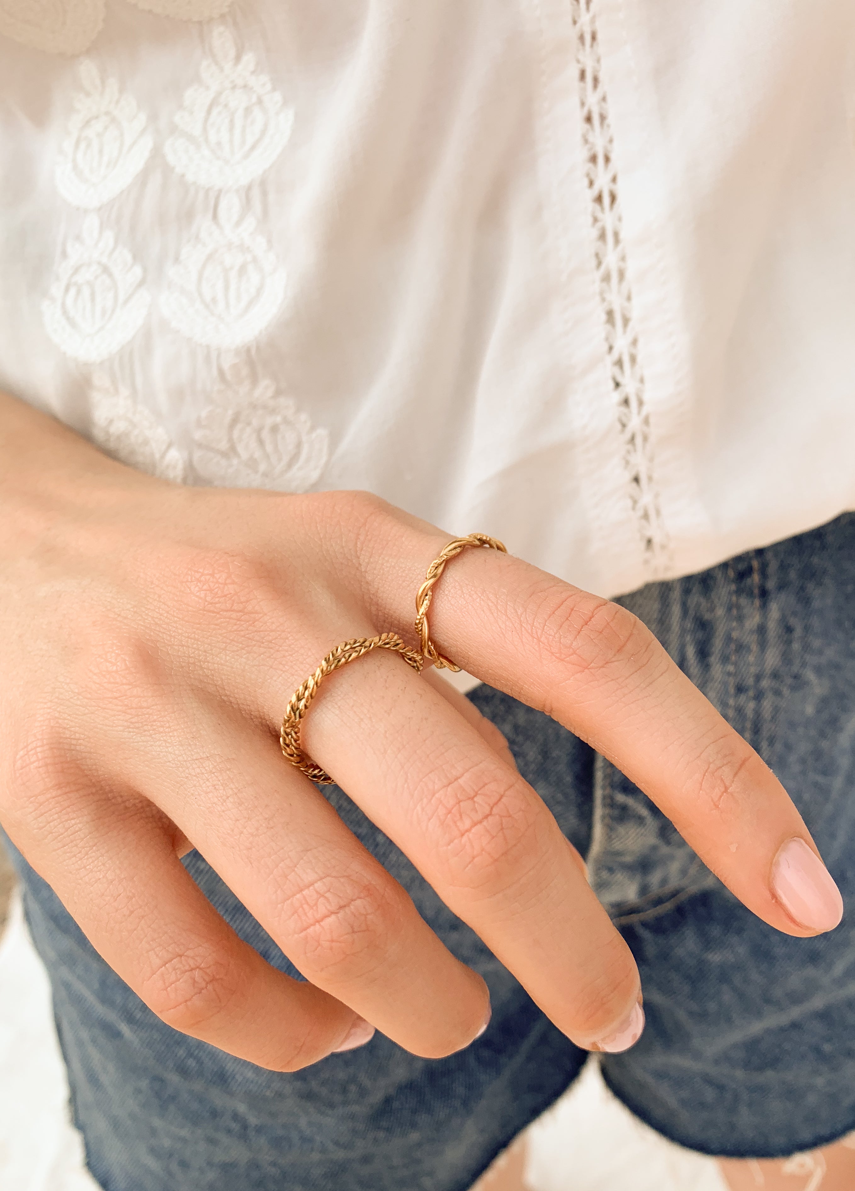 Anel Trançado - Dourado