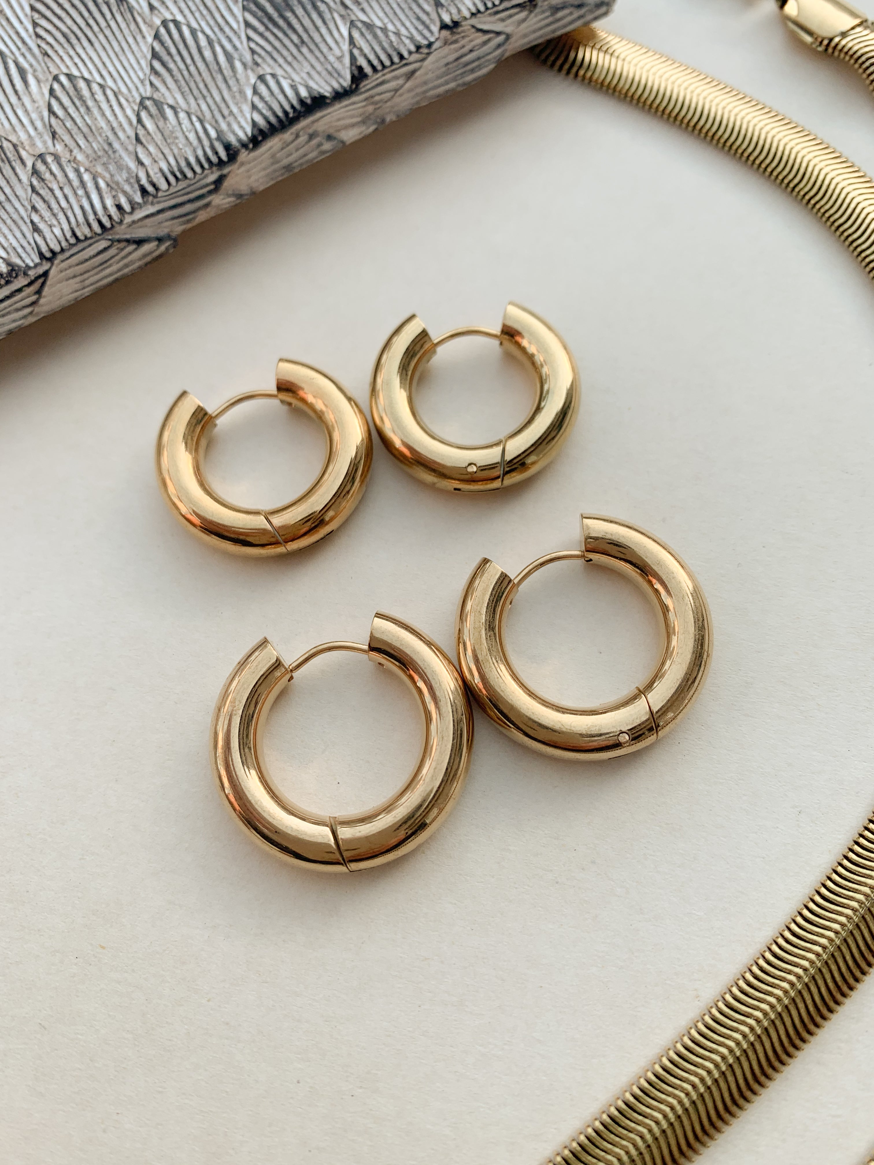 Argola Cubi - Dourada