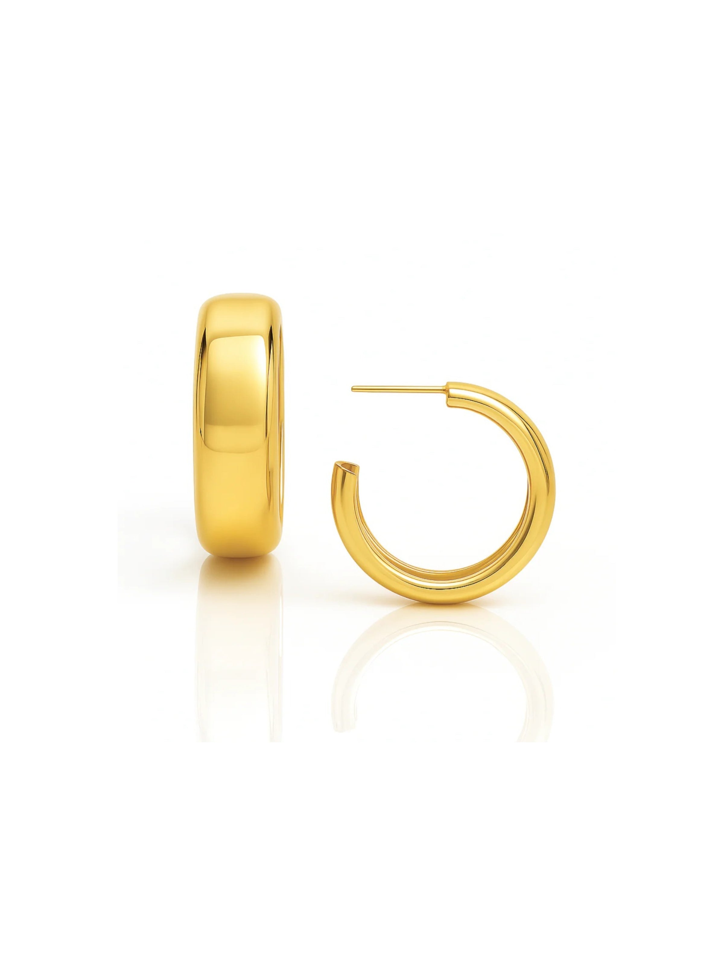 Meia Argola Básica - Dourada