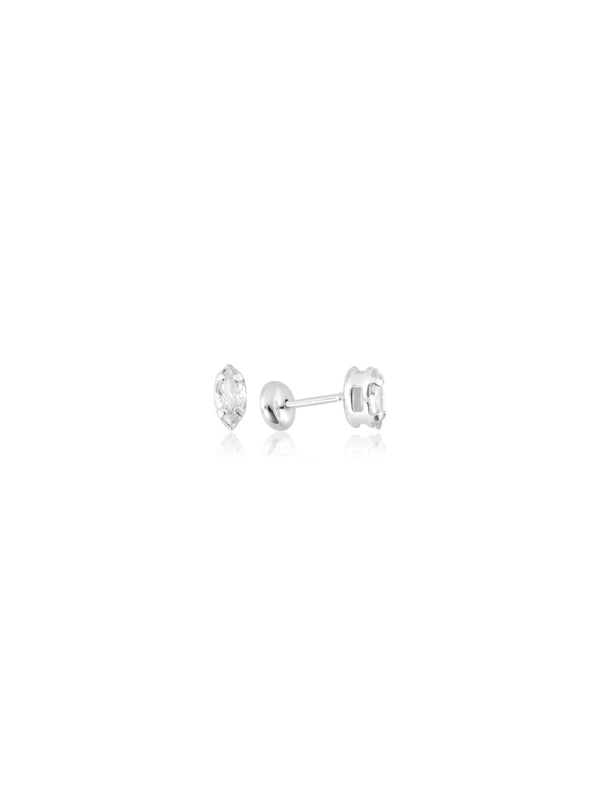 Brinco Navete Baby Press - Prata 925