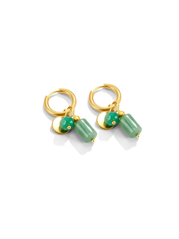 Argola Jade - Dourada