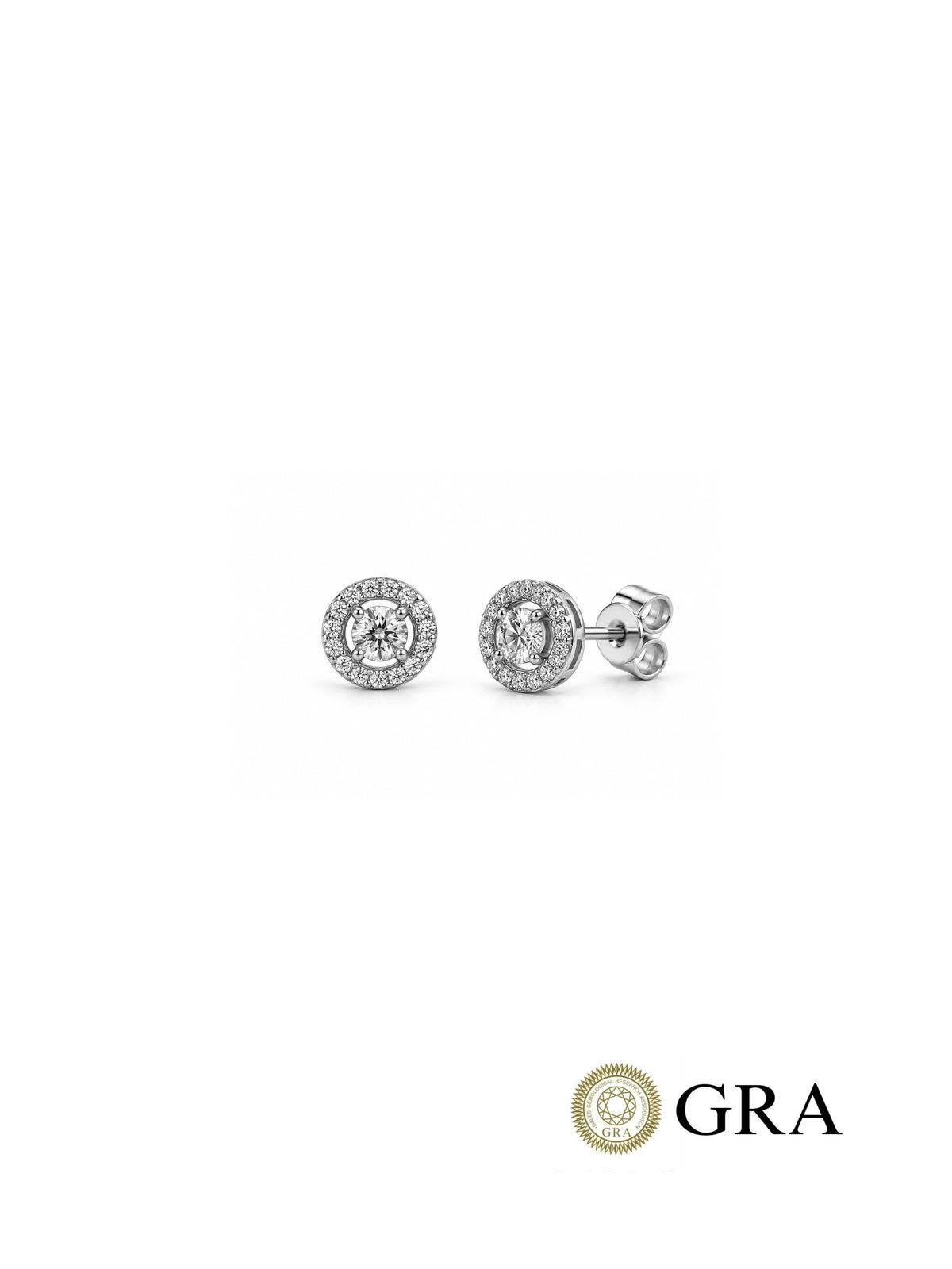 Brinco Redondo Cravejado Moissanite - Prata 925