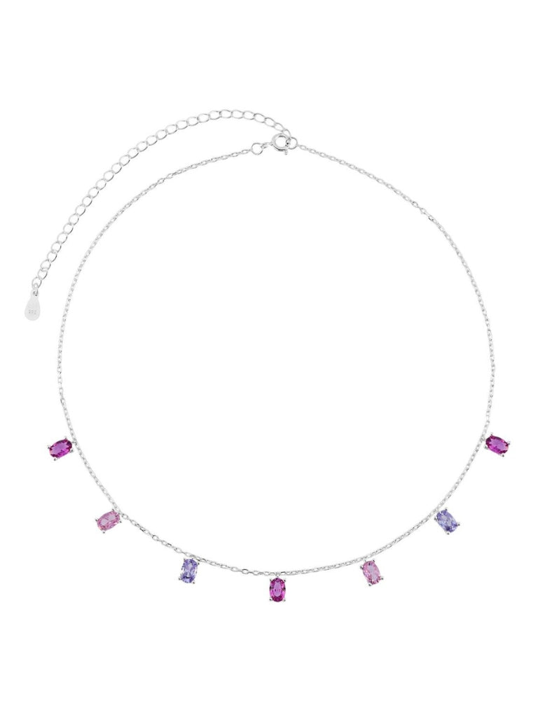 Choker de Zircônias Ovais - Prata 925