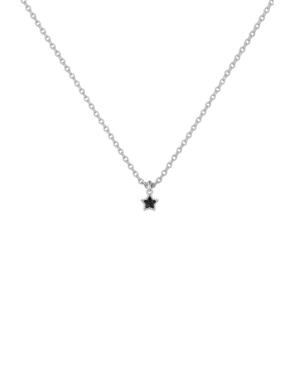 Colar Mini Star Black - Prata 925