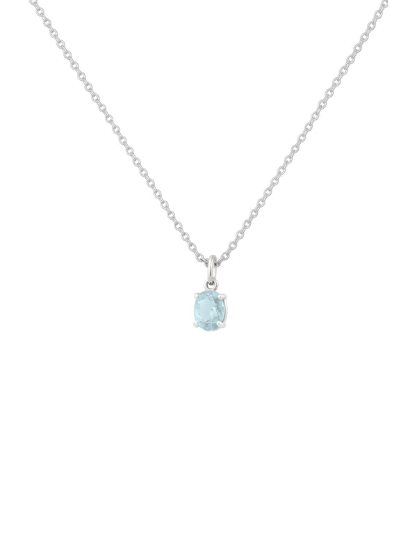 Colar Oval Aquamarine - Prata 925