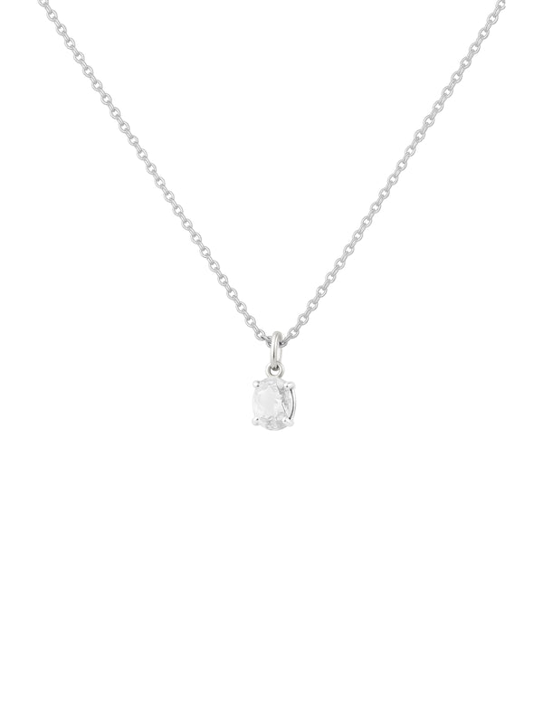 Colar Oval Cristal - Prata 925