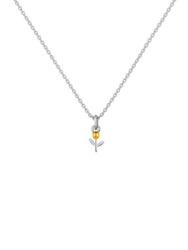 Colar Tulipa Dourada - Prata 925
