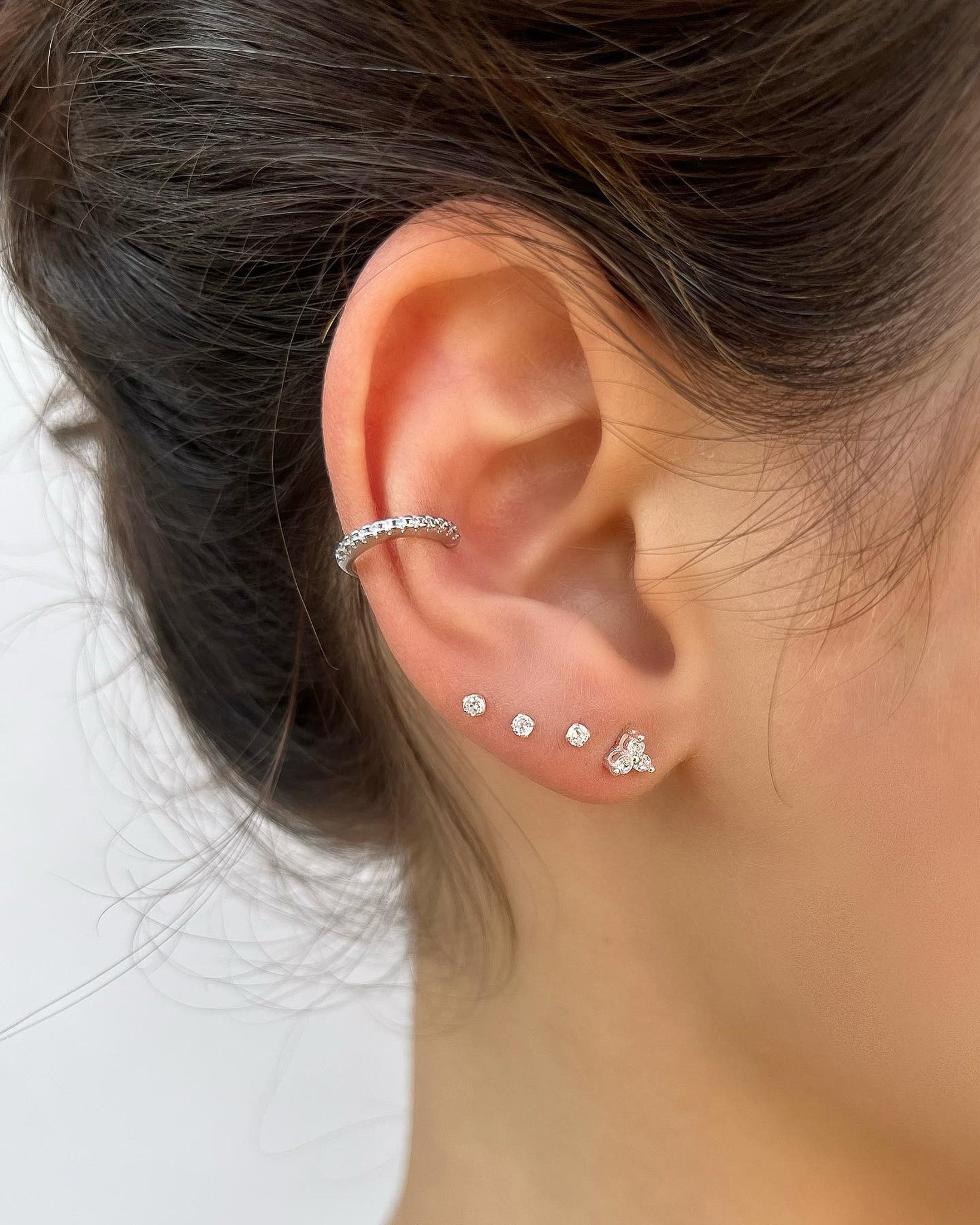 Piercing Fake Cravejado - Prata 925