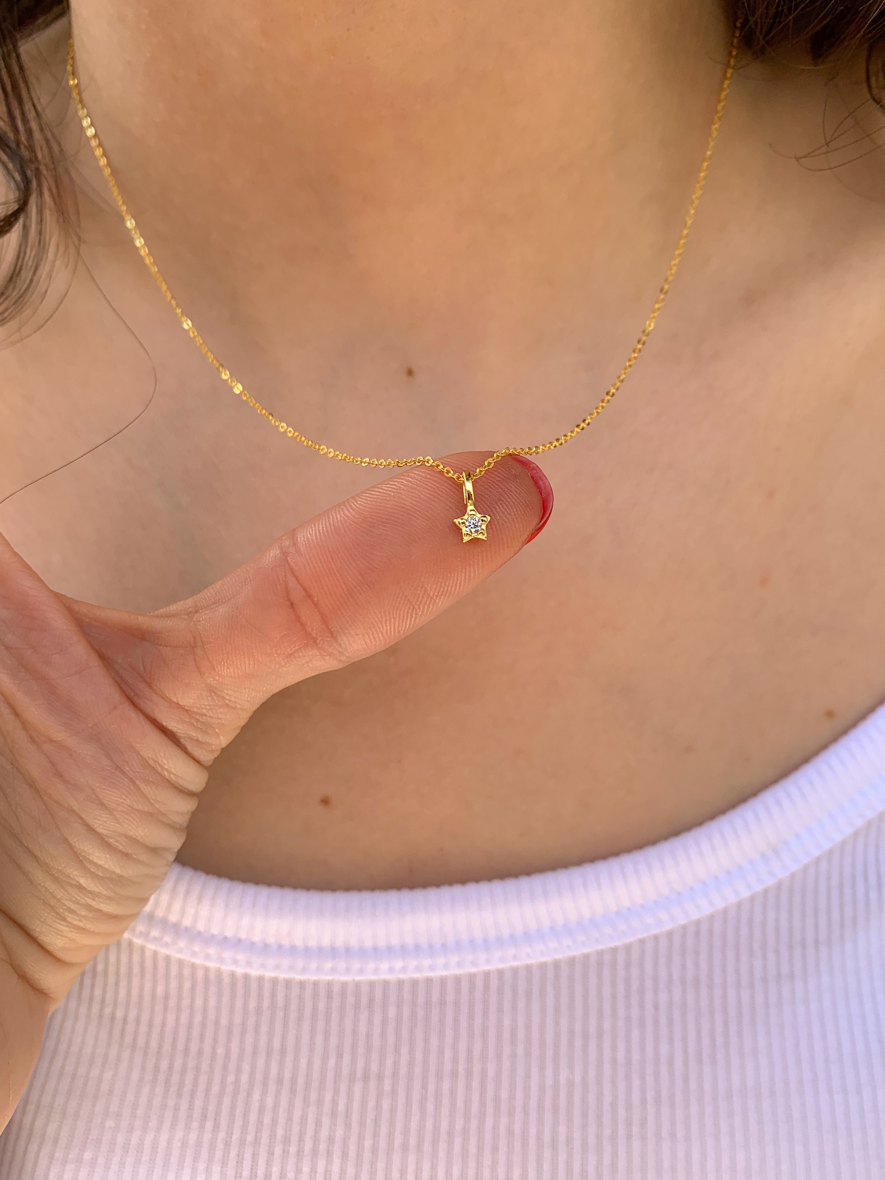 Colar Micro Estrela - Dourado