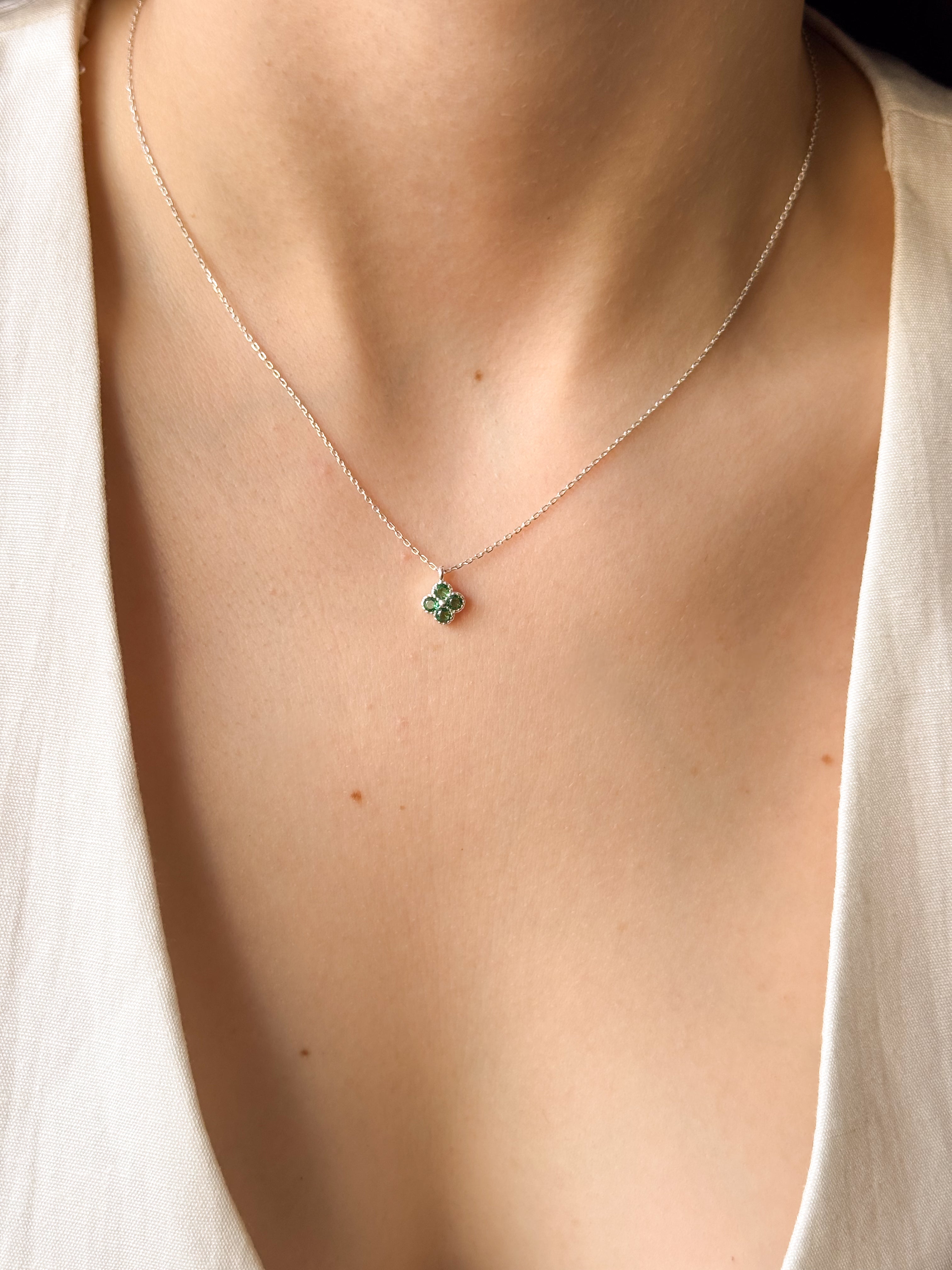 Colar Trevo Quatro Folhas - Prata 925